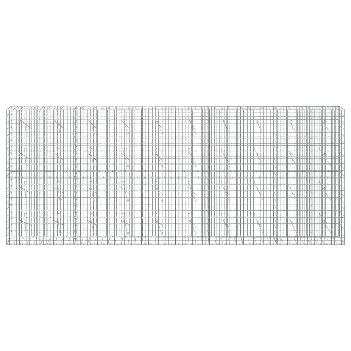 vidaXL Γκαμπιόν με σύρμα 5 mm και πλέγμα 5x10 cm 500x10x200 εκ