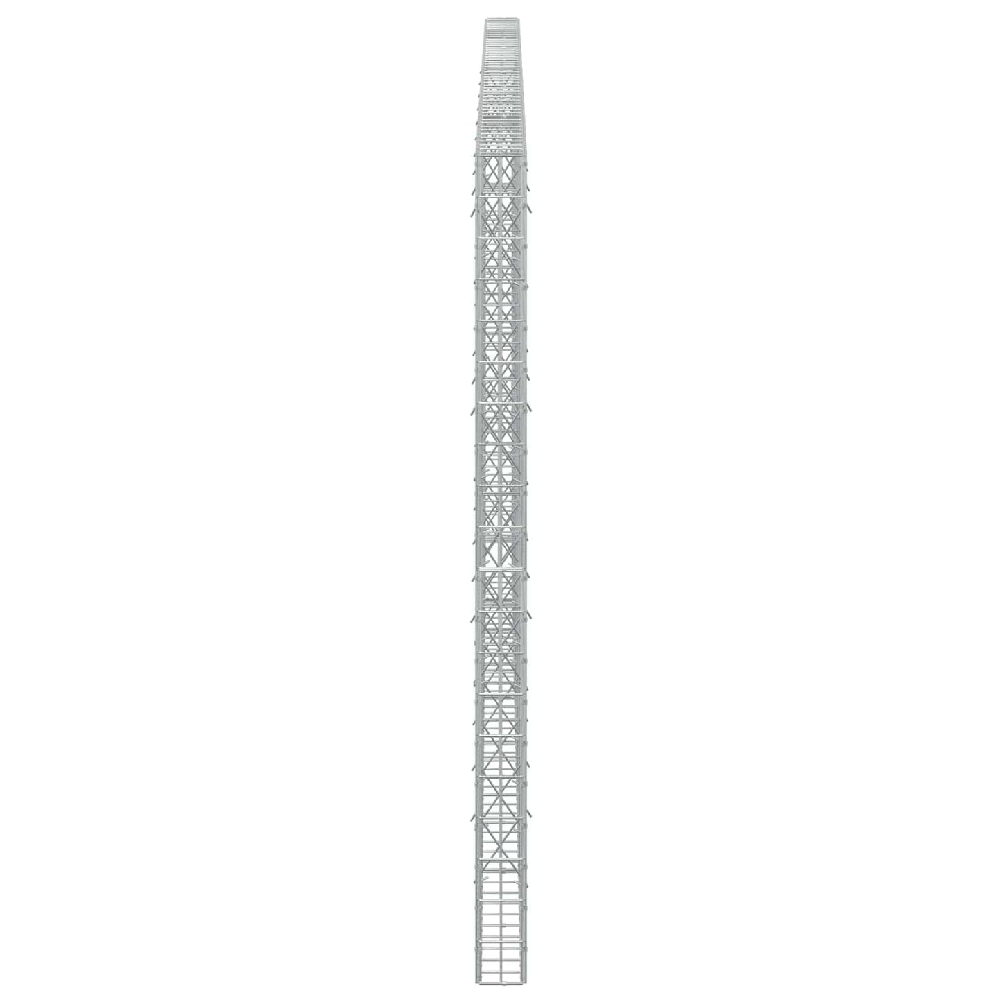 vidaXL Γκαμπιόν με σύρμα 5 mm και πλέγμα 5x10 cm 500x10x200 εκ