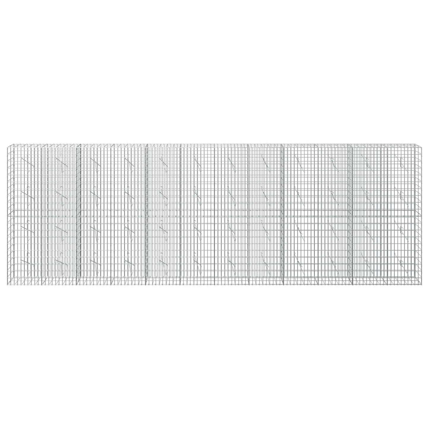 vidaXL Γκαμπιόν με σύρμα 5 mm και πλέγμα 5x10 cm 600x10x200 εκ
