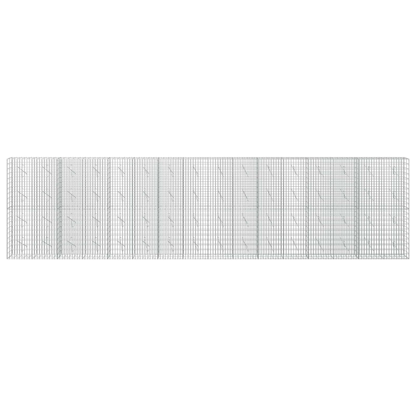 vidaXL Γκαμπιόν με σύρμα 5 mm και πλέγμα 5x10 cm 800x10x200 εκ