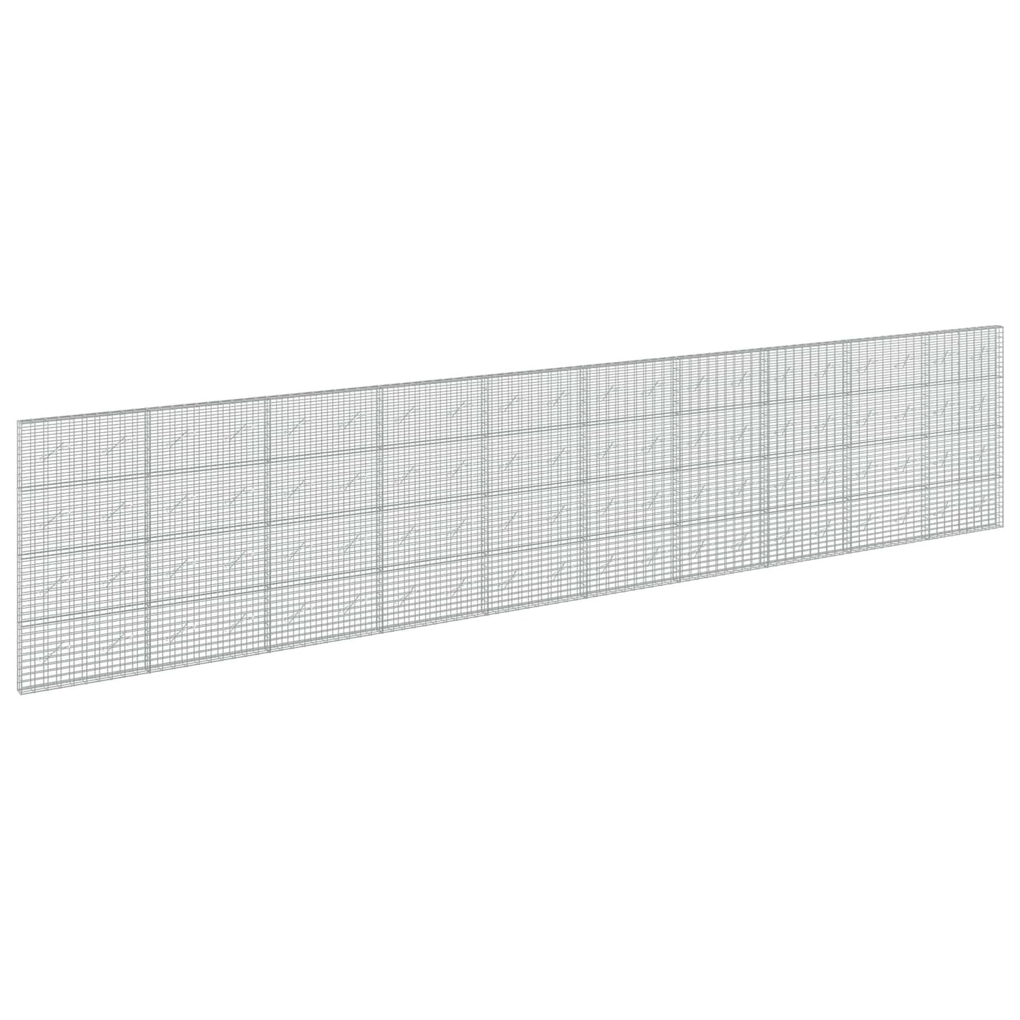 vidaXL Γκαμπιόν με σύρμα 5 mm και πλέγμα 5x10 cm 1000x10x200 εκ