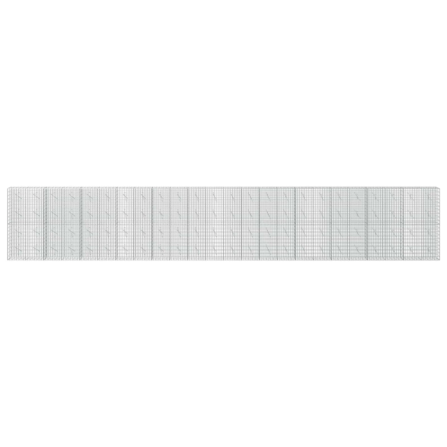 vidaXL Γκαμπιόν με σύρμα 5 mm και πλέγμα 5x10 cm 1200x10x200 εκ