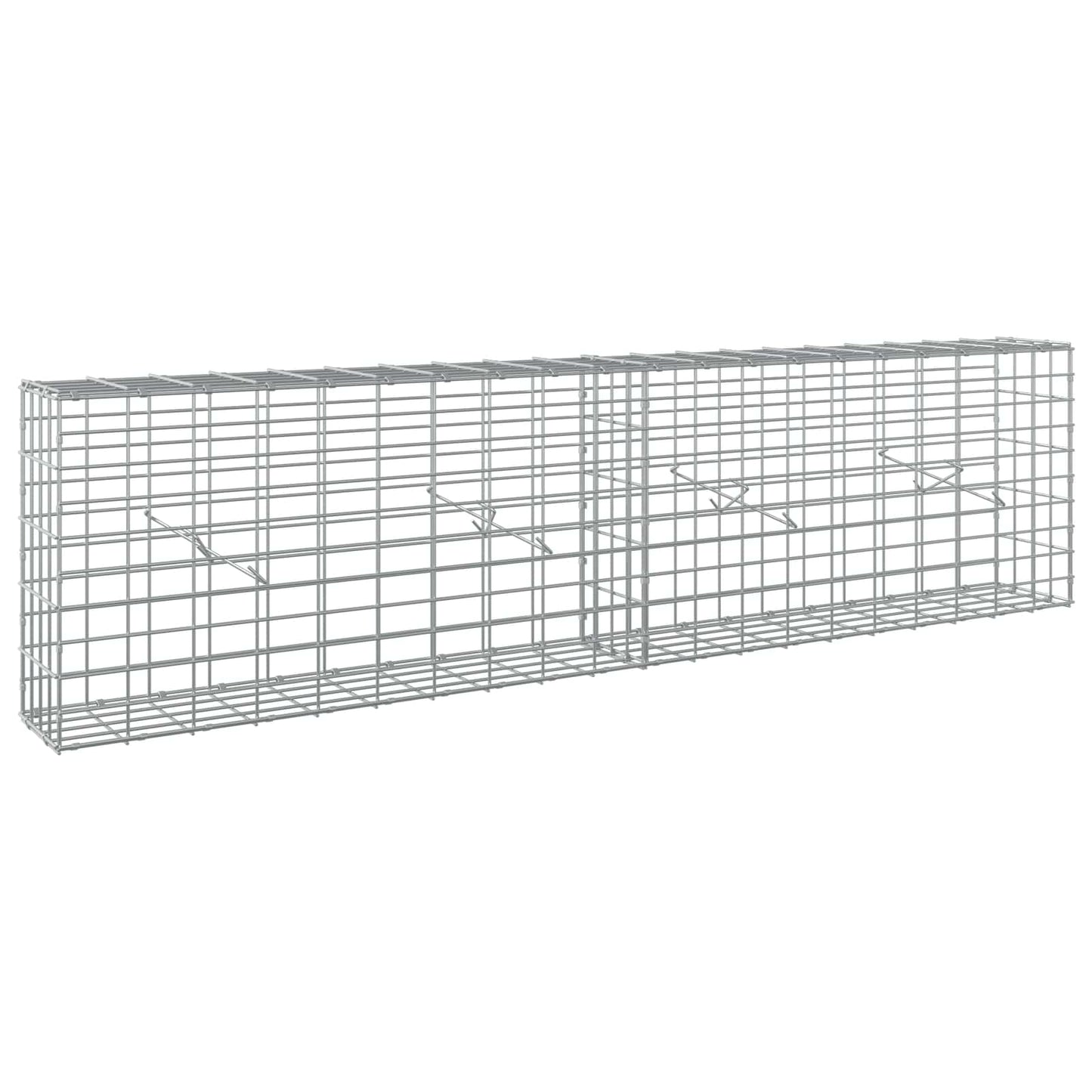 vidaXL Γκαμπιόν με σύρμα 5 mm και πλέγμα 5x10 cm 200x20x50 εκ