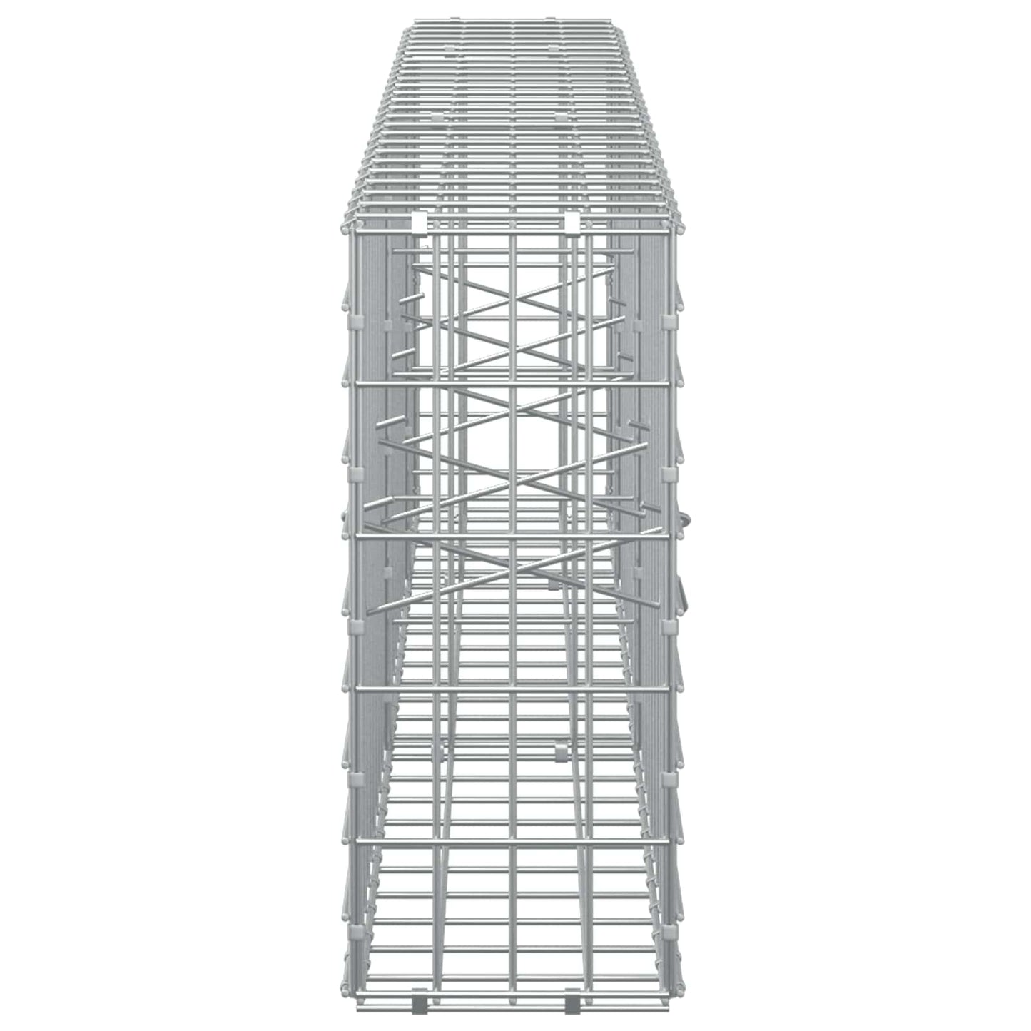 vidaXL Γκαμπιόν με σύρμα 5 mm και πλέγμα 5x10 cm 250x20x50 εκ