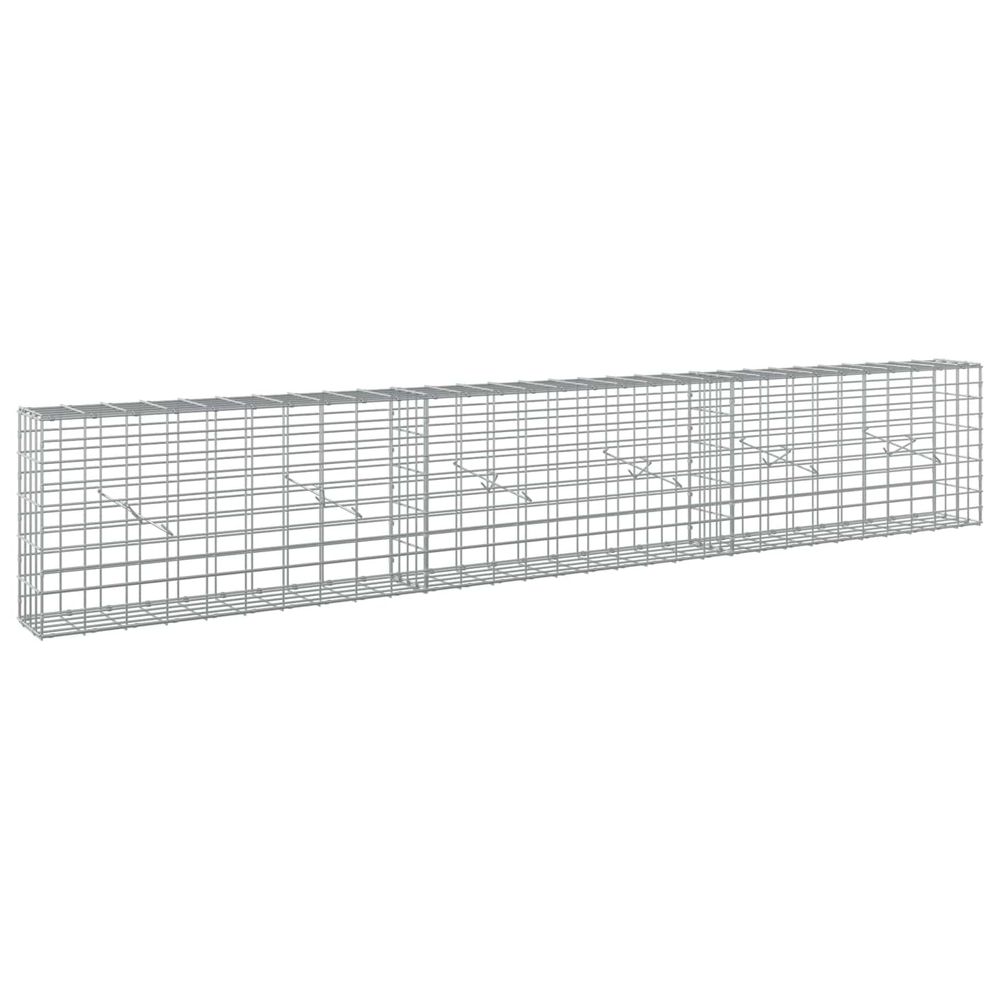 vidaXL Γκαμπιόν με σύρμα 5 mm και πλέγμα 5x10 cm 300x20x50 εκ