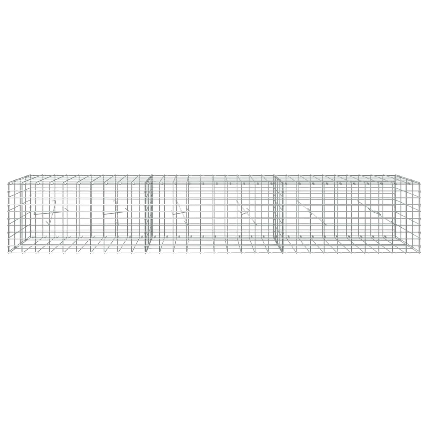 vidaXL Γκαμπιόν με σύρμα 5 mm και πλέγμα 5x10 cm 300x20x50 εκ