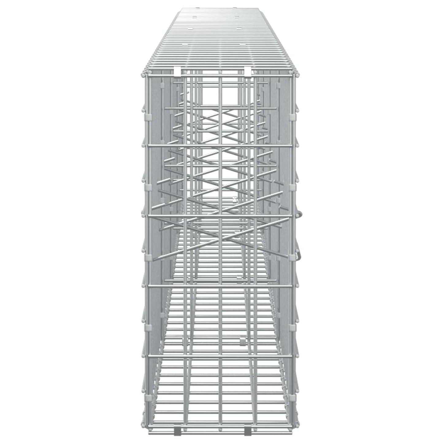 vidaXL Γκαμπιόν με σύρμα 5 mm και πλέγμα 5x10 cm 400x20x50 εκ