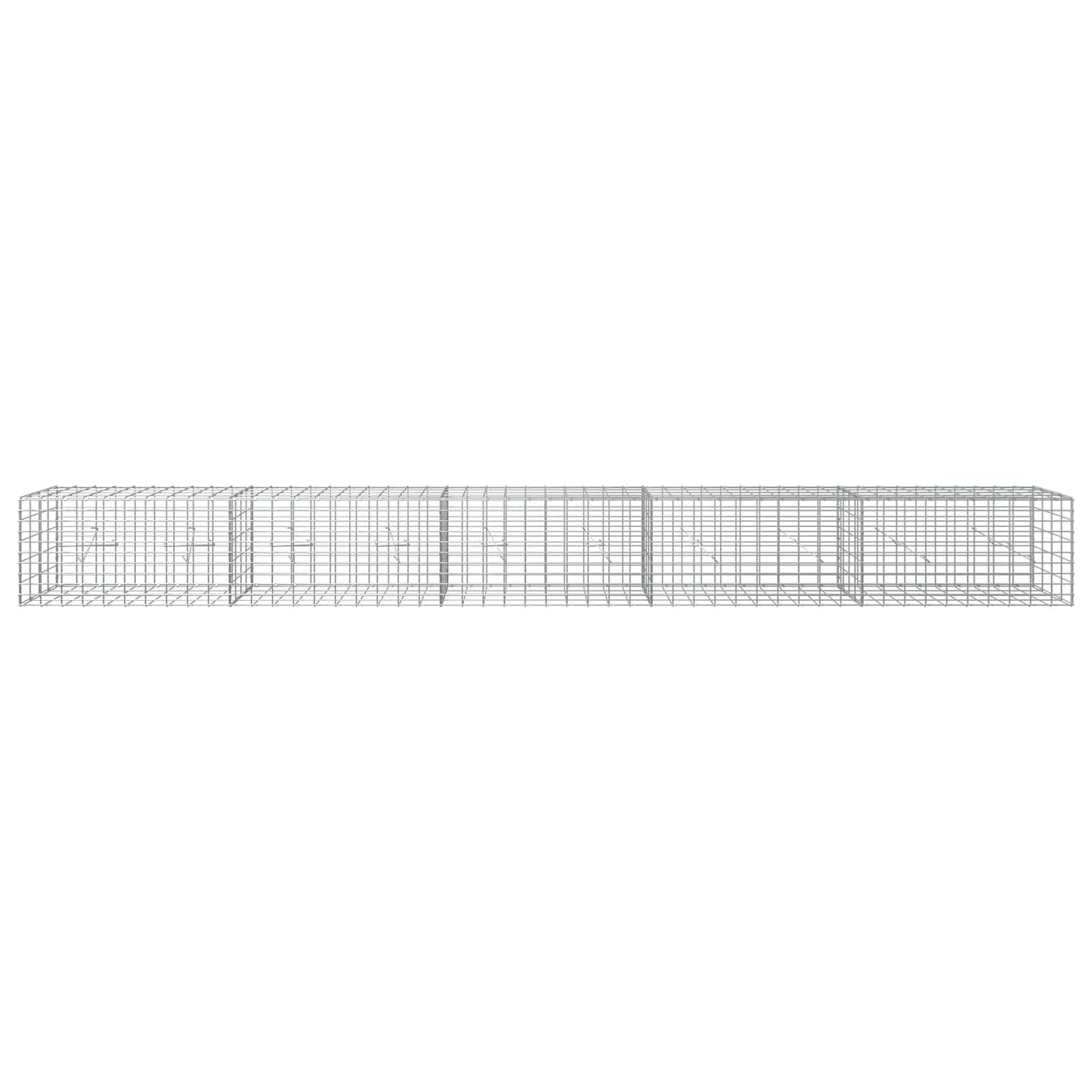 vidaXL Γκαμπιόν με σύρμα 5 mm και πλέγμα 5x10 cm 500x20x50 εκ