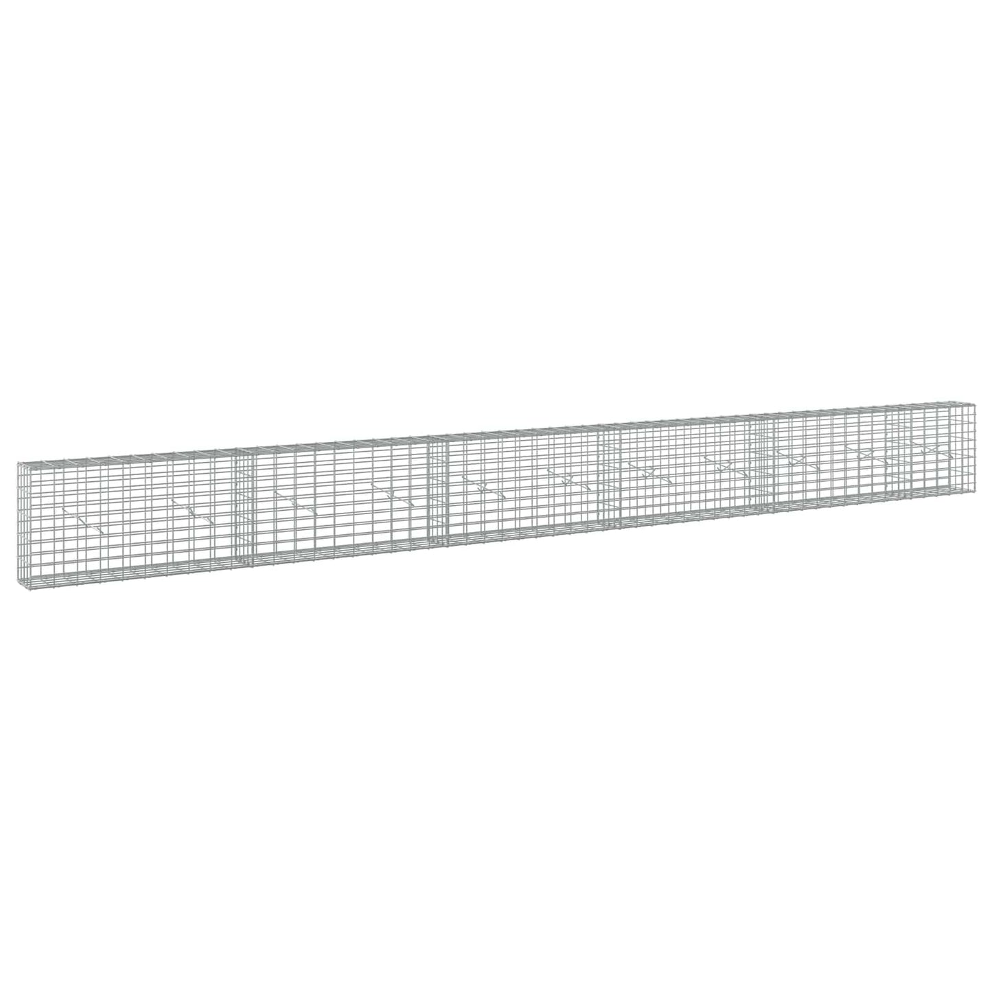 vidaXL Γκαμπιόν με σύρμα 5 mm και πλέγμα 5x10 cm 550x20x50 εκ