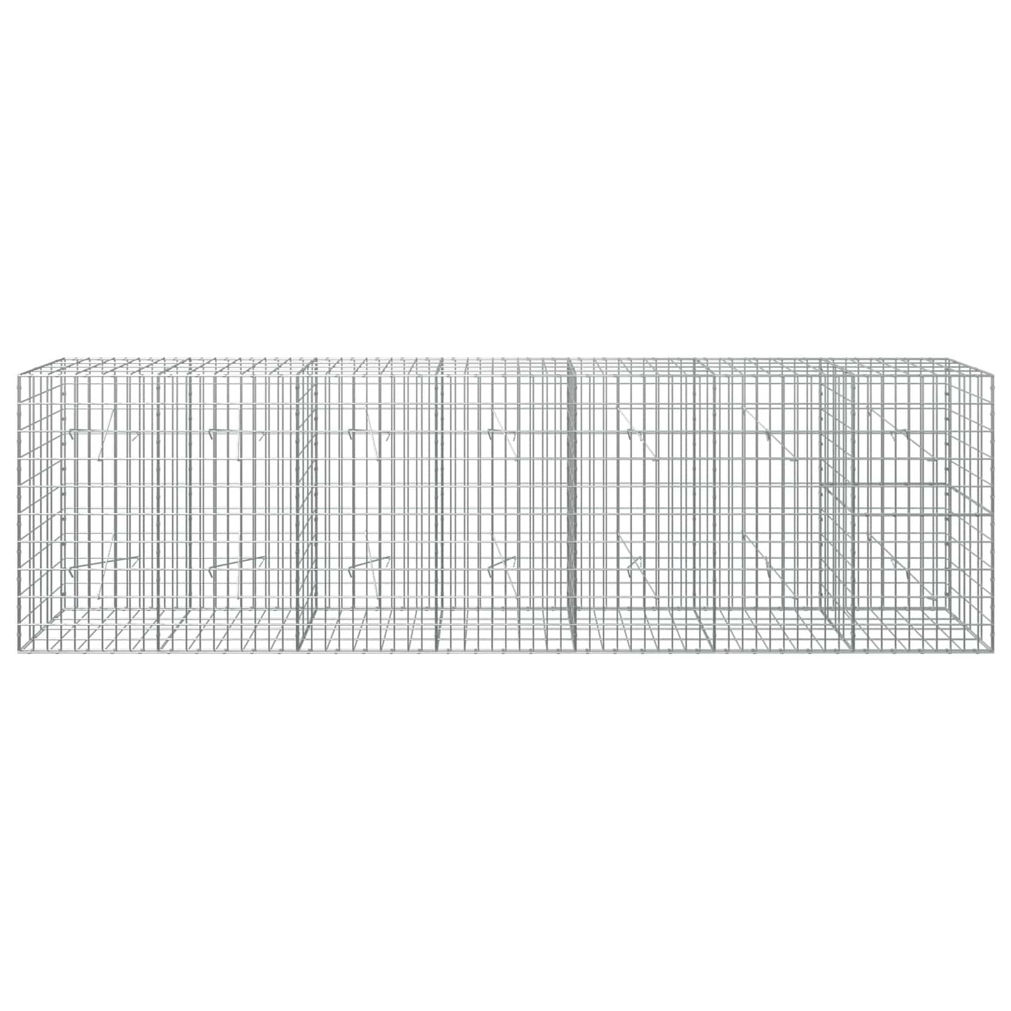 vidaXL Γκαμπιόν με σύρμα 5 mm και πλέγμα 5x10 cm 350x20x100 εκ
