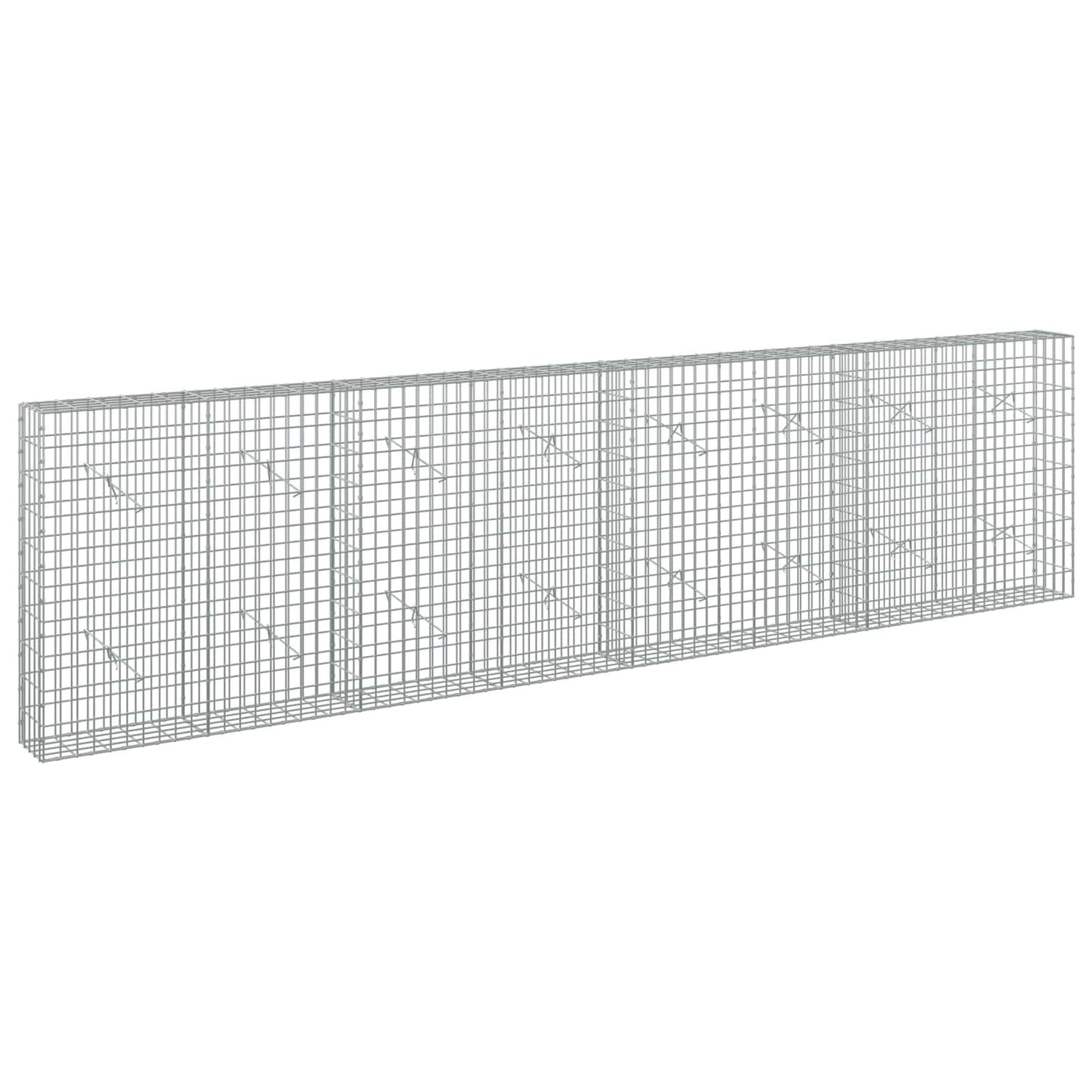 vidaXL Γκαμπιόν με σύρμα 5 mm και πλέγμα 5x10 cm 400x20x100 εκ