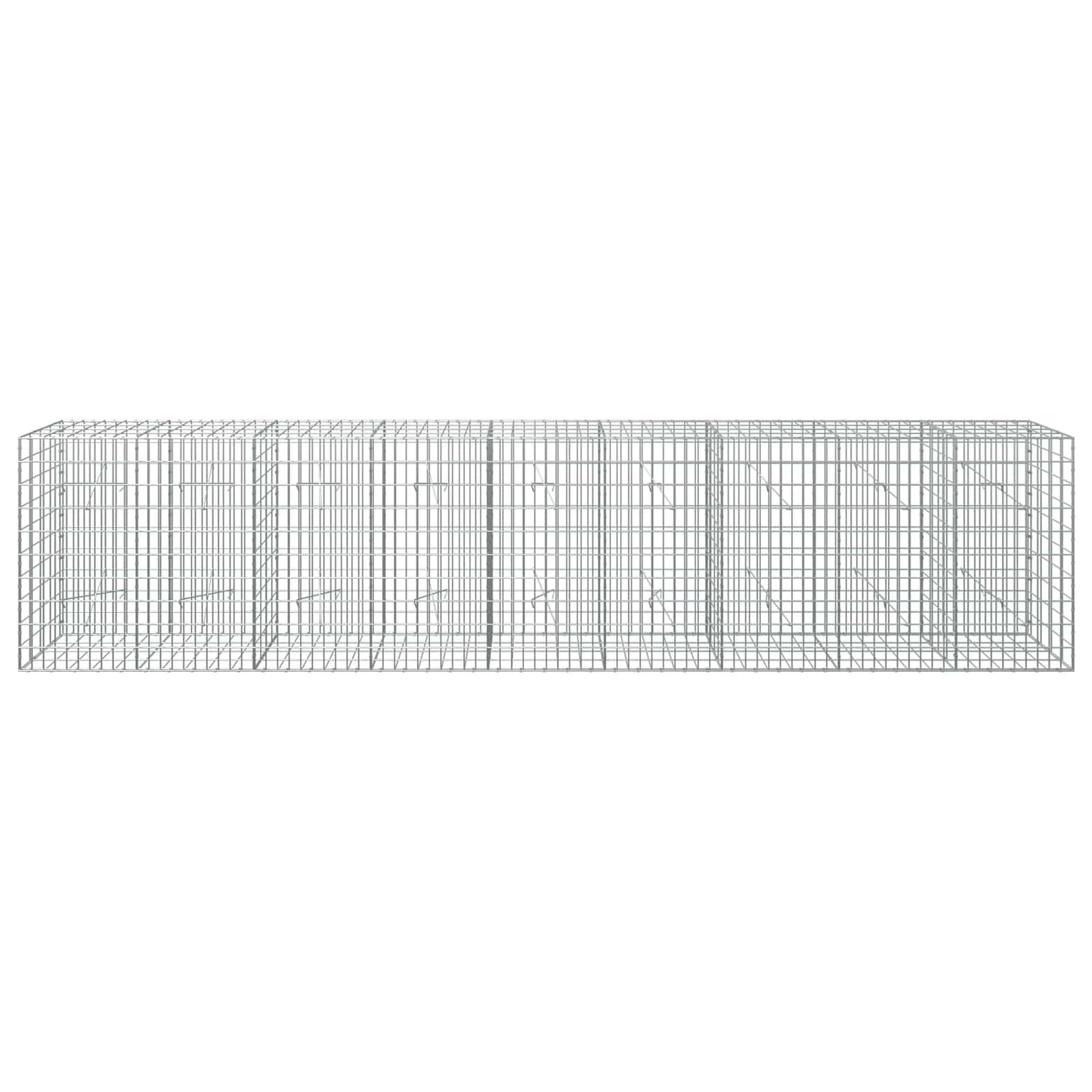 vidaXL Γκαμπιόν με σύρμα 5 mm και πλέγμα 5x10 cm 450x20x100 εκ
