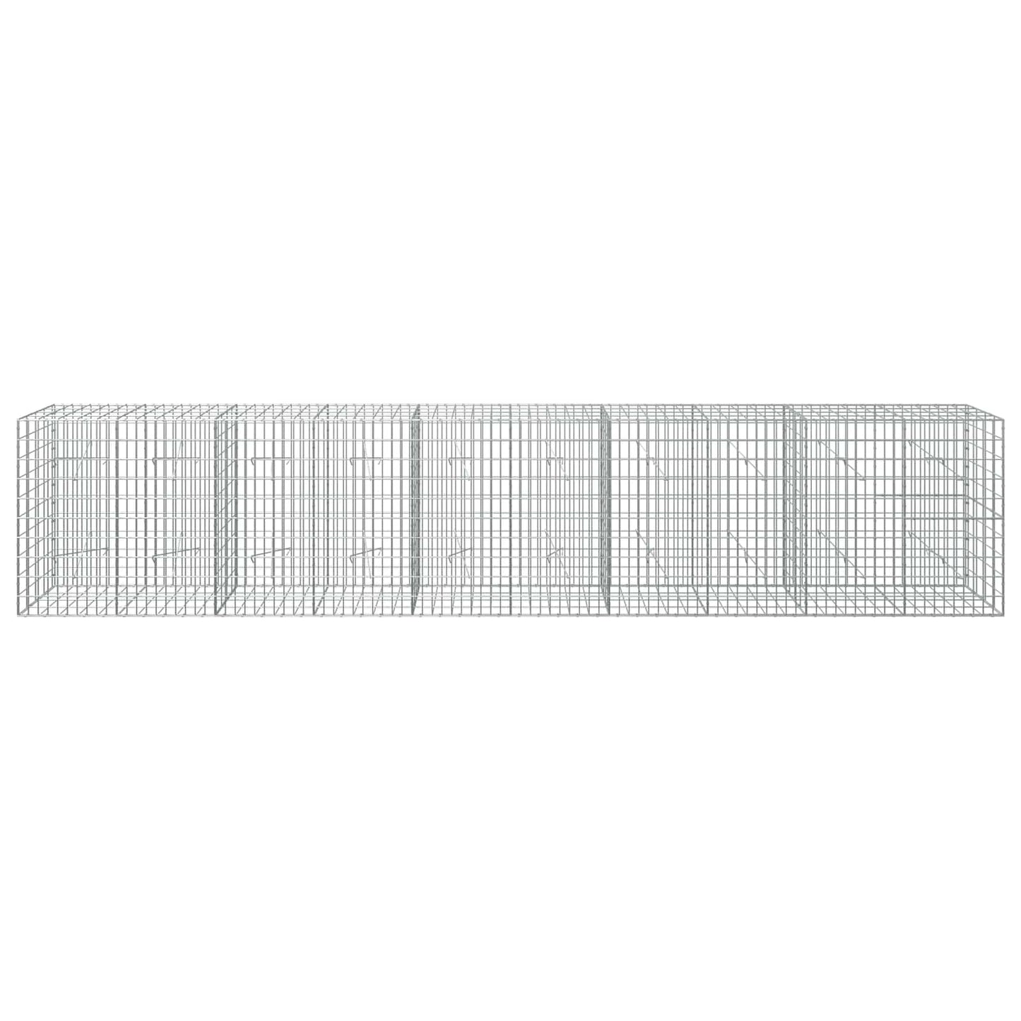vidaXL Γκαμπιόν με σύρμα 5 mm και πλέγμα 5x10 cm 500x20x100 εκ