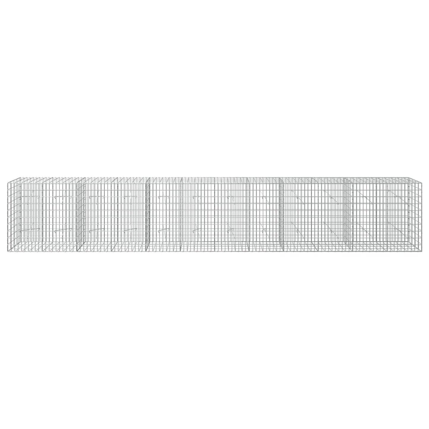 vidaXL Γκαμπιόν με σύρμα 5 mm και πλέγμα 5x10 cm 600x20x100 εκ