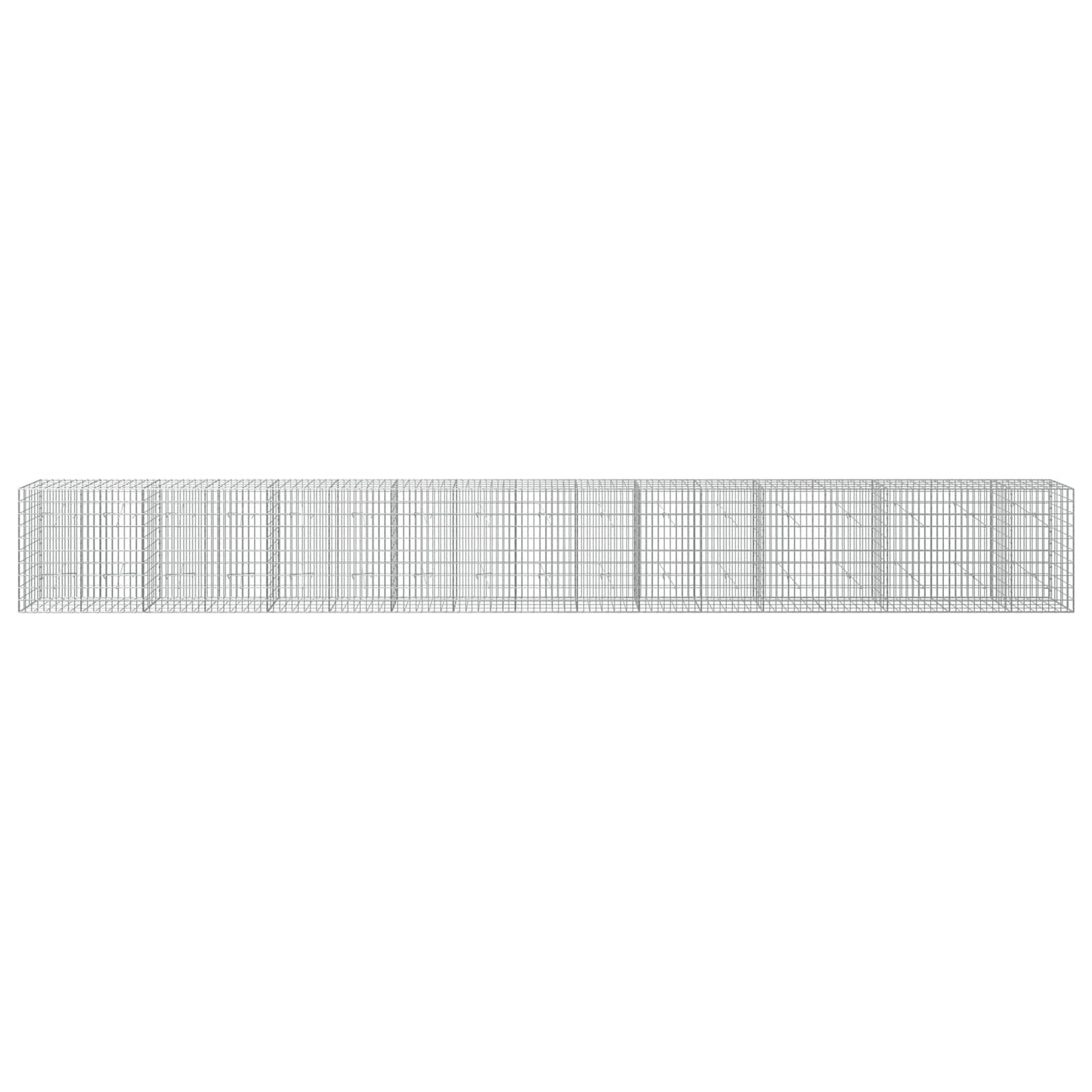 vidaXL Γκαμπιόν με σύρμα 5 mm και πλέγμα 5x10 cm 850x20x100 εκ