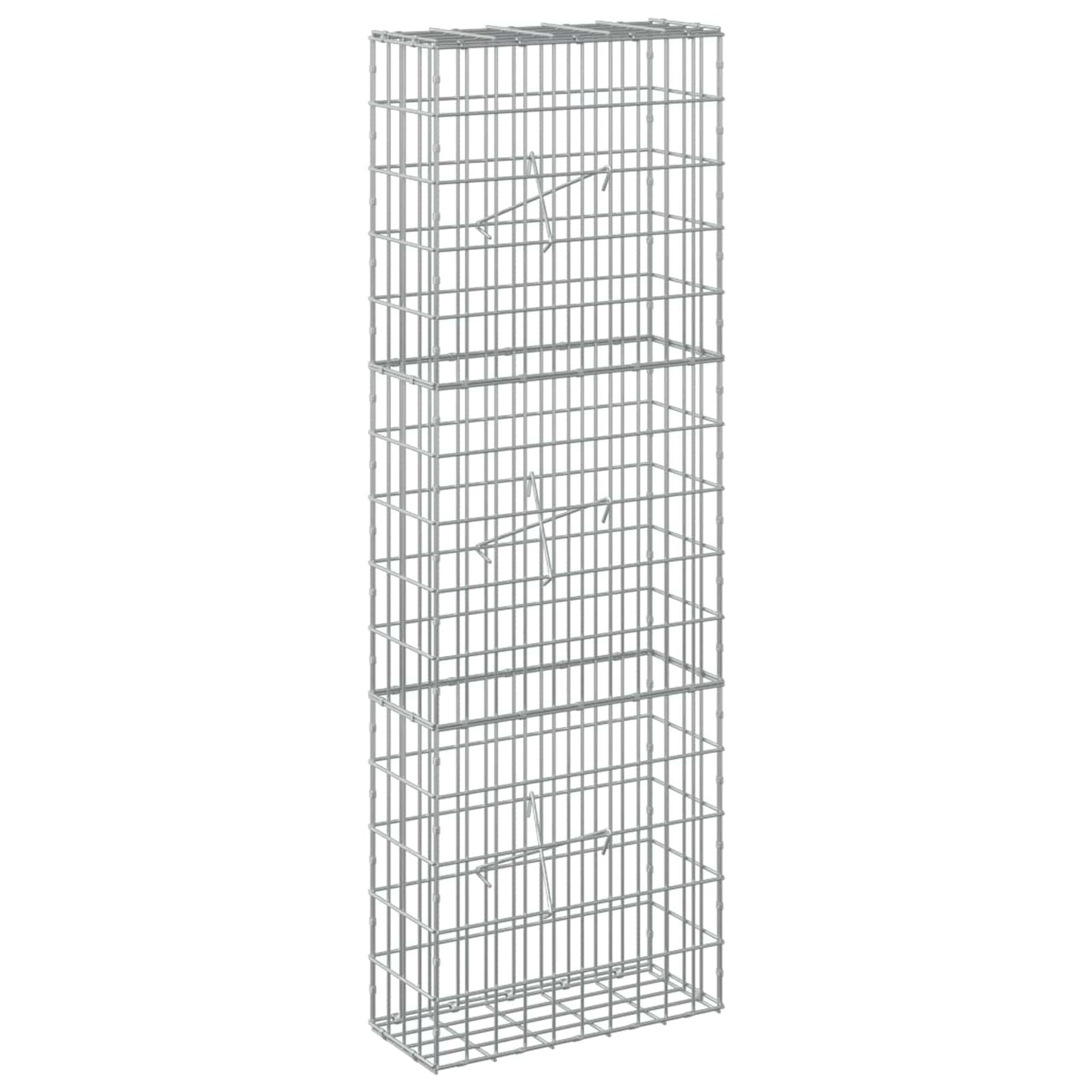 vidaXL Γκαμπιόν με σύρμα 5 mm και πλέγμα 5x10 cm 50x20x150 εκ.