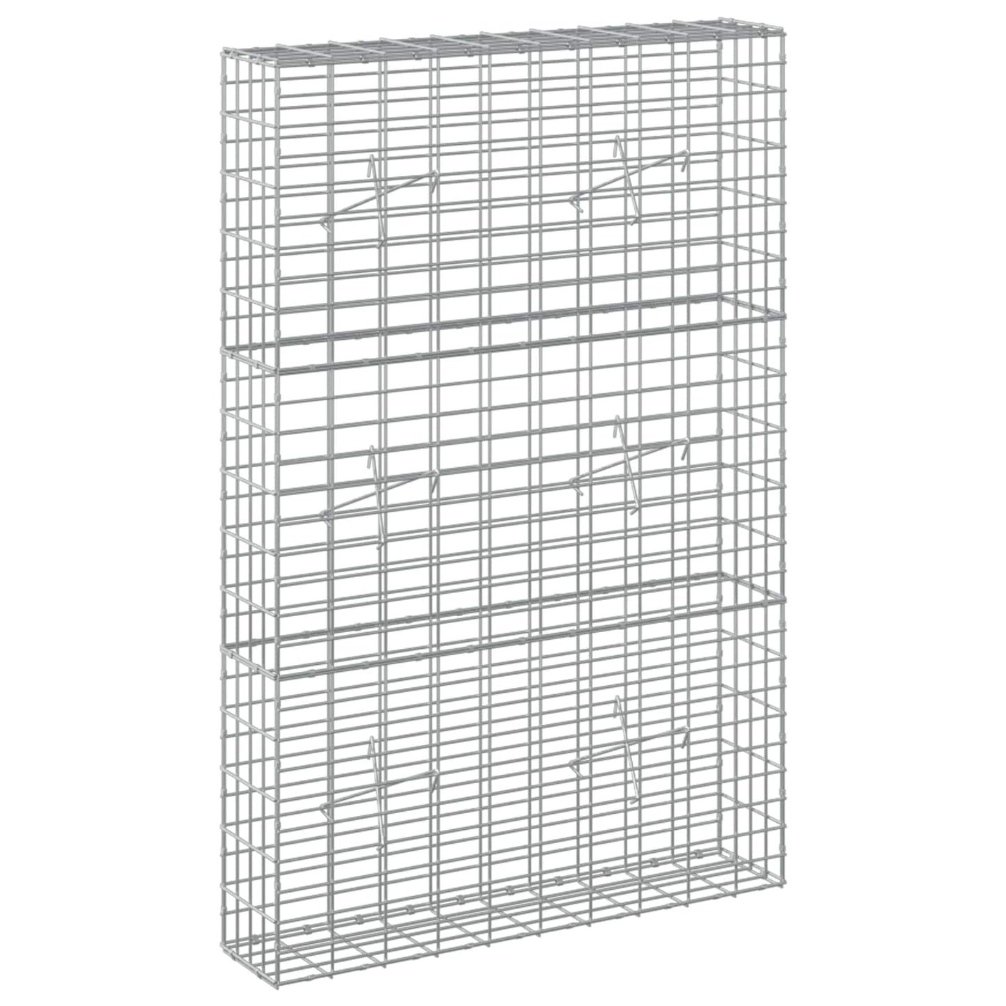 vidaXL Γκαμπιόν με σύρμα 5 mm και πλέγμα 5x10 cm 100x20x150 εκ