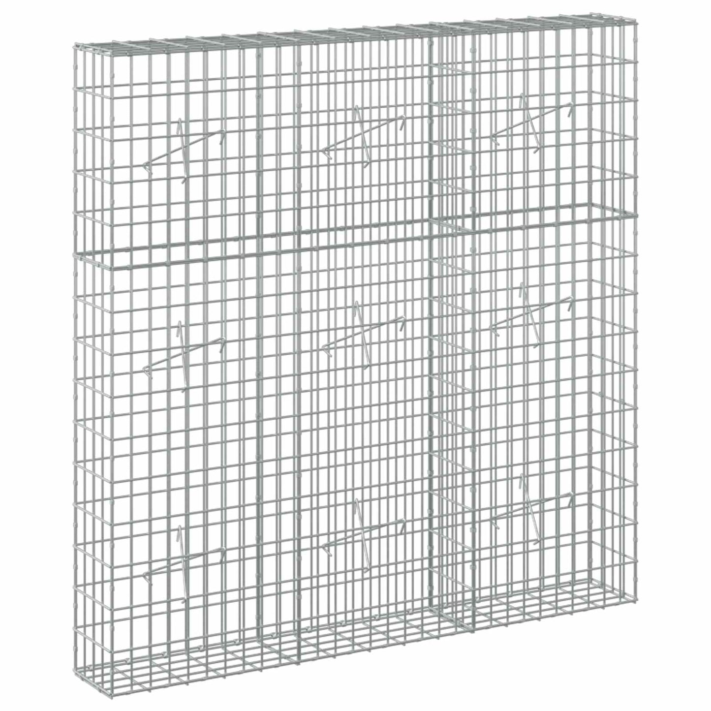 vidaXL Γκαμπιόν με σύρμα 5 mm και πλέγμα 5x10 cm 150x20x150 εκ