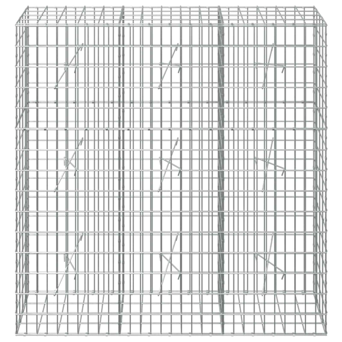 vidaXL Γκαμπιόν με σύρμα 5 mm και πλέγμα 5x10 cm 150x20x150 εκ
