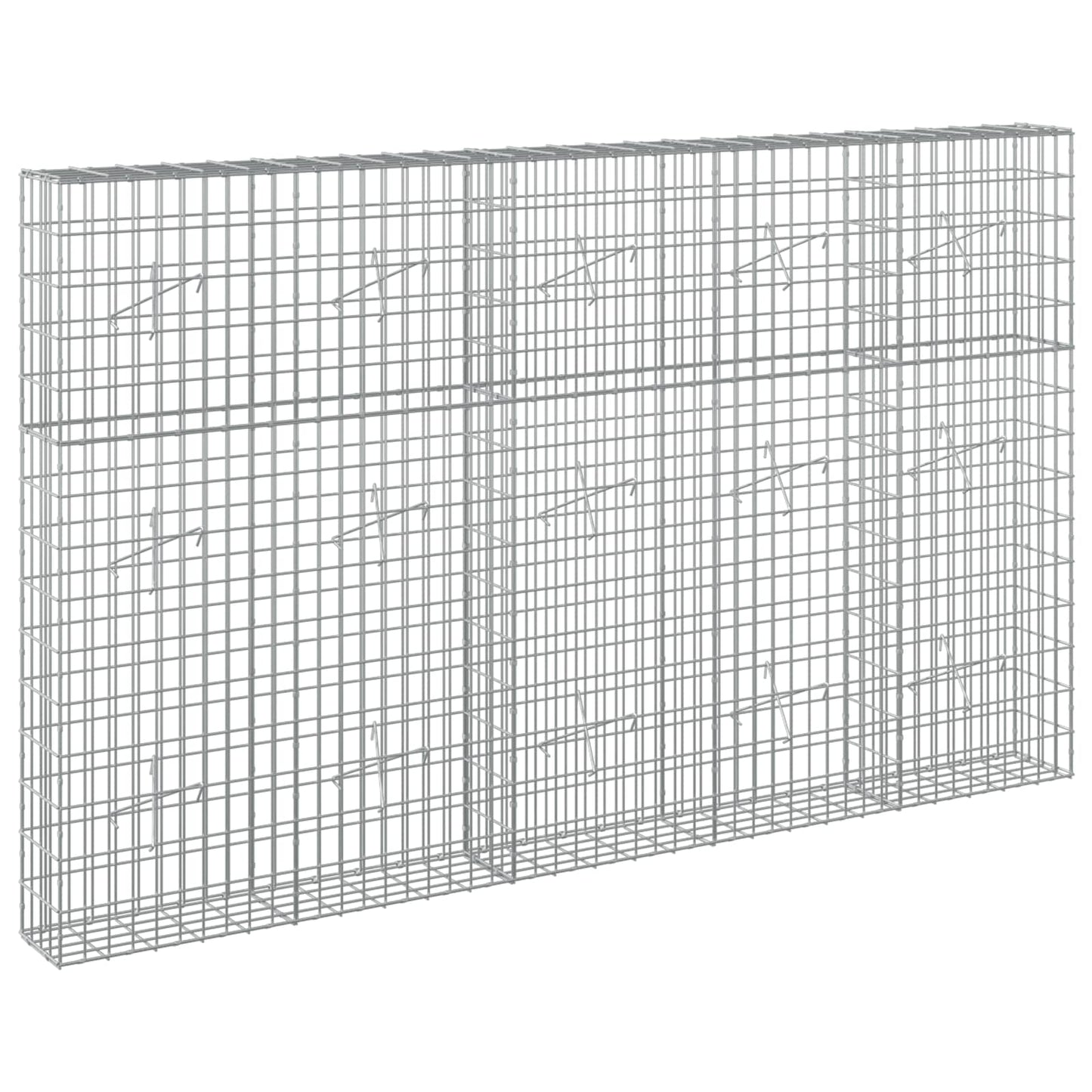 vidaXL Γκαμπιόν με σύρμα 5 mm και πλέγμα 5x10 cm 250x20x150 εκ.
