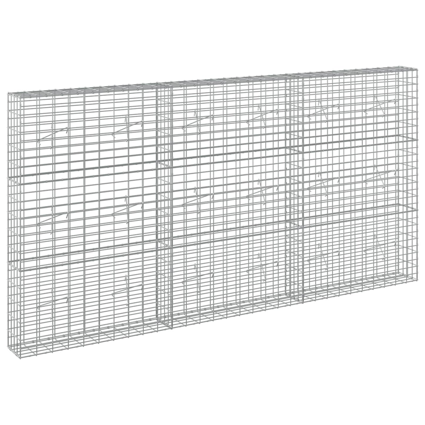 vidaXL Γκαμπιόν με σύρμα 5 mm και πλέγμα 5x10 cm 300x20x150 εκ