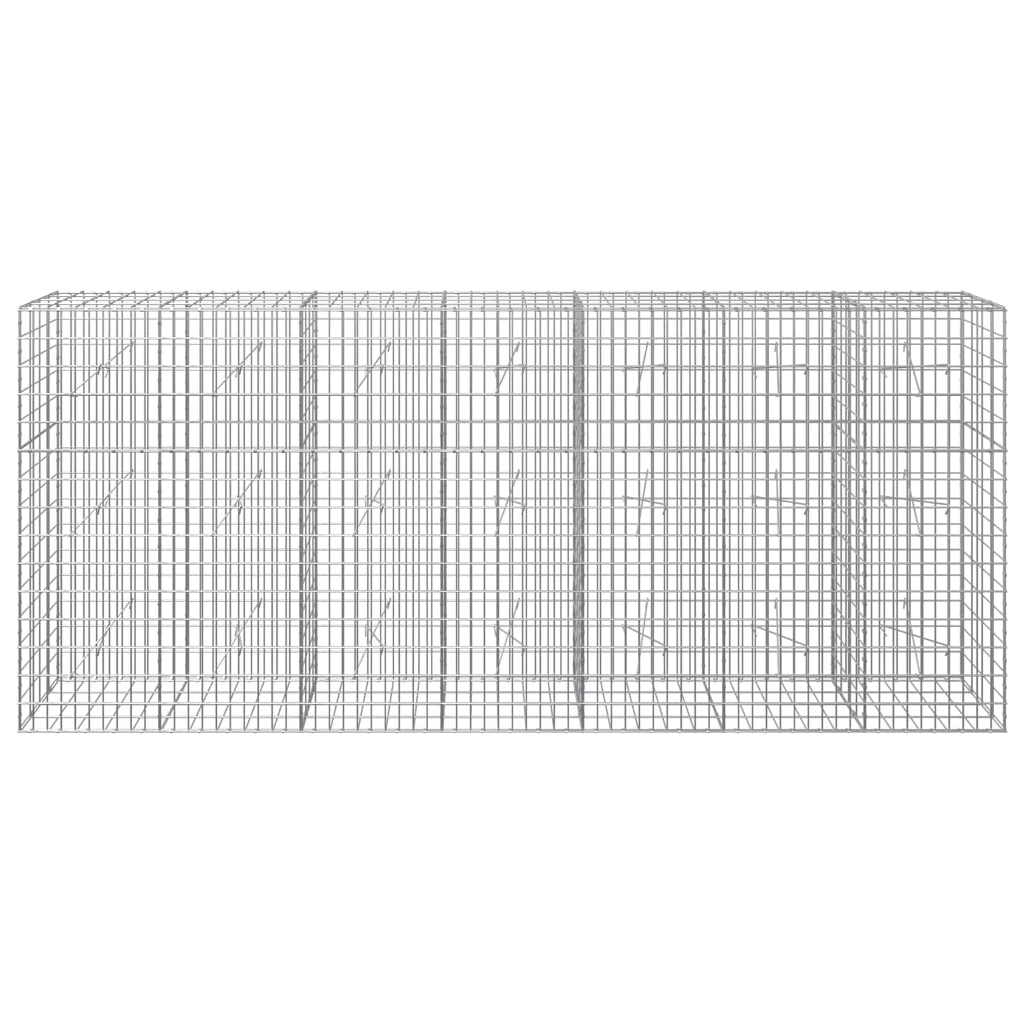 vidaXL Γκαμπιόν με σύρμα 5 mm και πλέγμα 5x10 cm 350x20x150 εκ