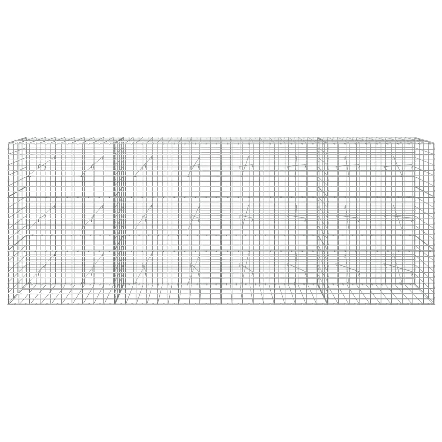 vidaXL Γκαμπιόν με σύρμα 5 mm και πλέγμα 5x10 cm 400x20x150 εκ