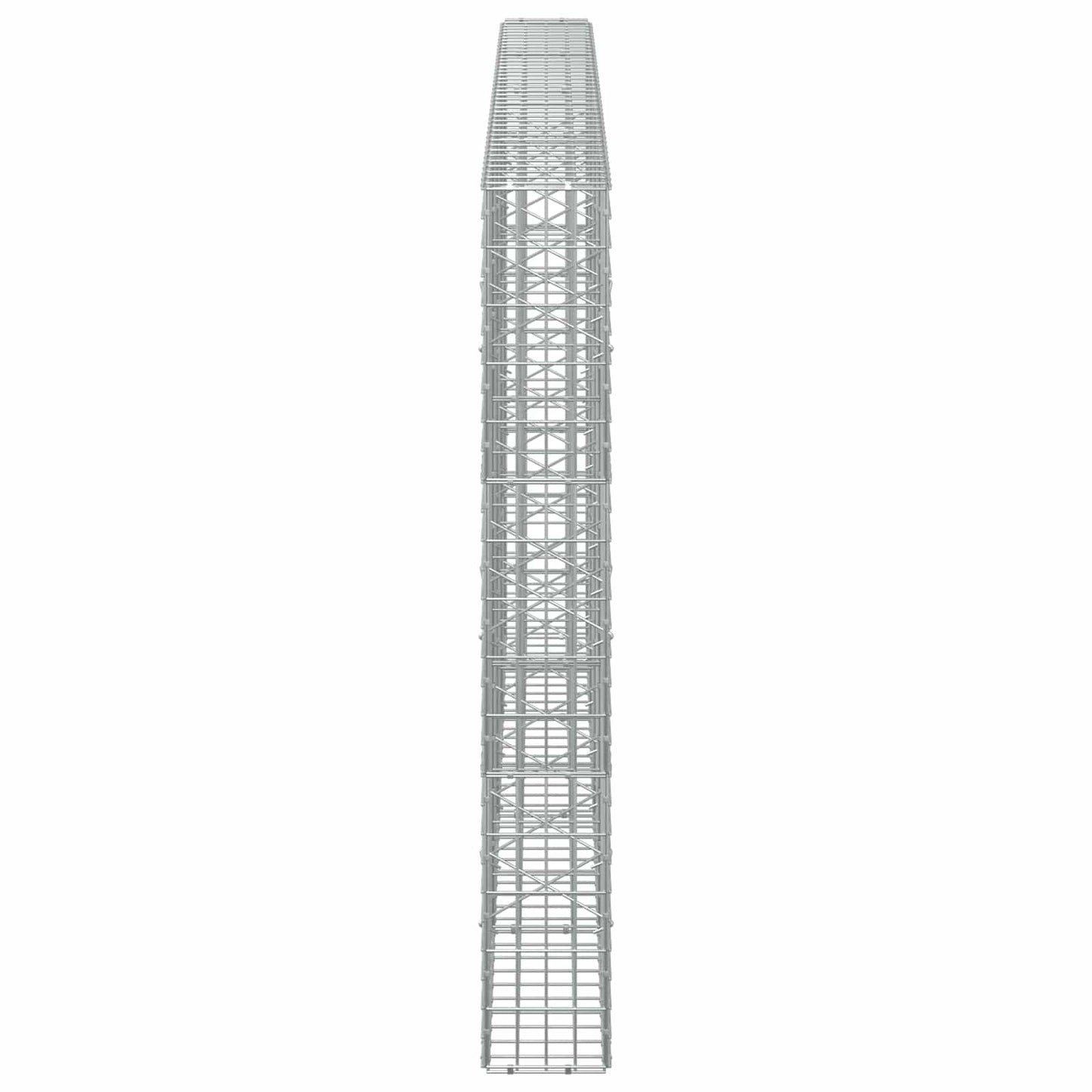 vidaXL Γκαμπιόν με σύρμα 5 mm και πλέγμα 5x10 cm 400x20x150 εκ