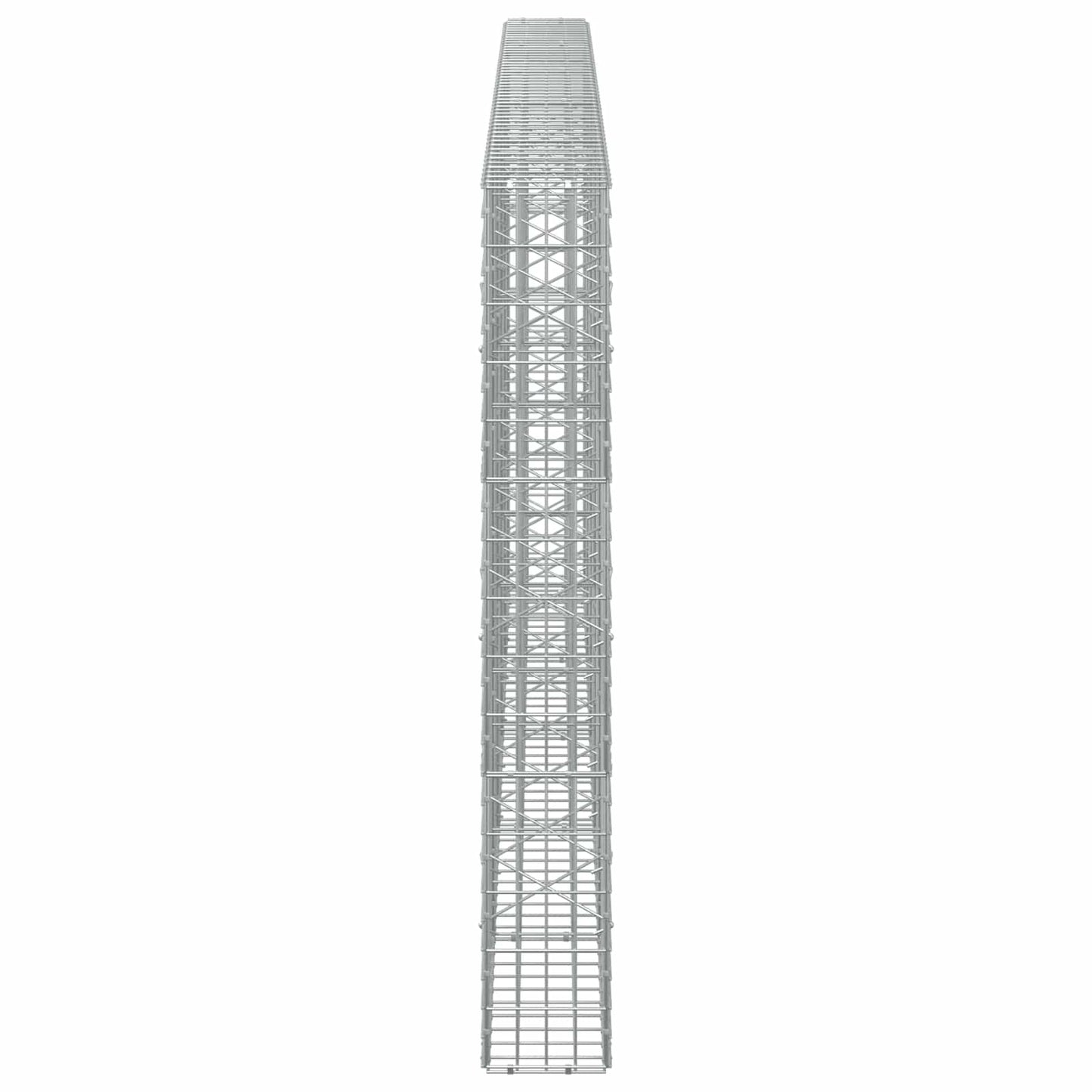 vidaXL Γκαμπιόν με σύρμα 5 mm και πλέγμα 5x10 cm 500x20x150 εκ