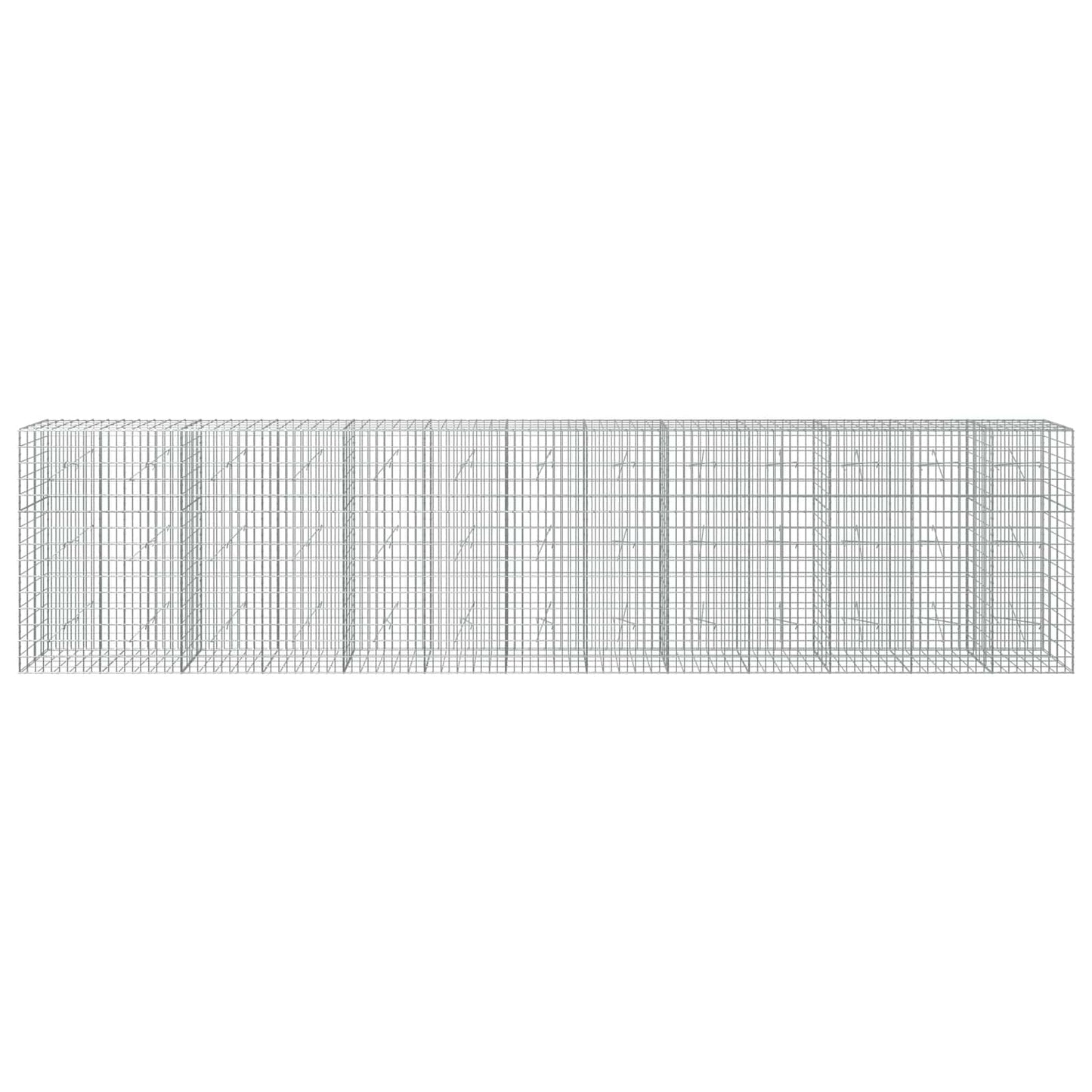 vidaXL Γκαμπιόν με σύρμα 5 mm και πλέγμα 5x10 cm 650x20x150 εκ