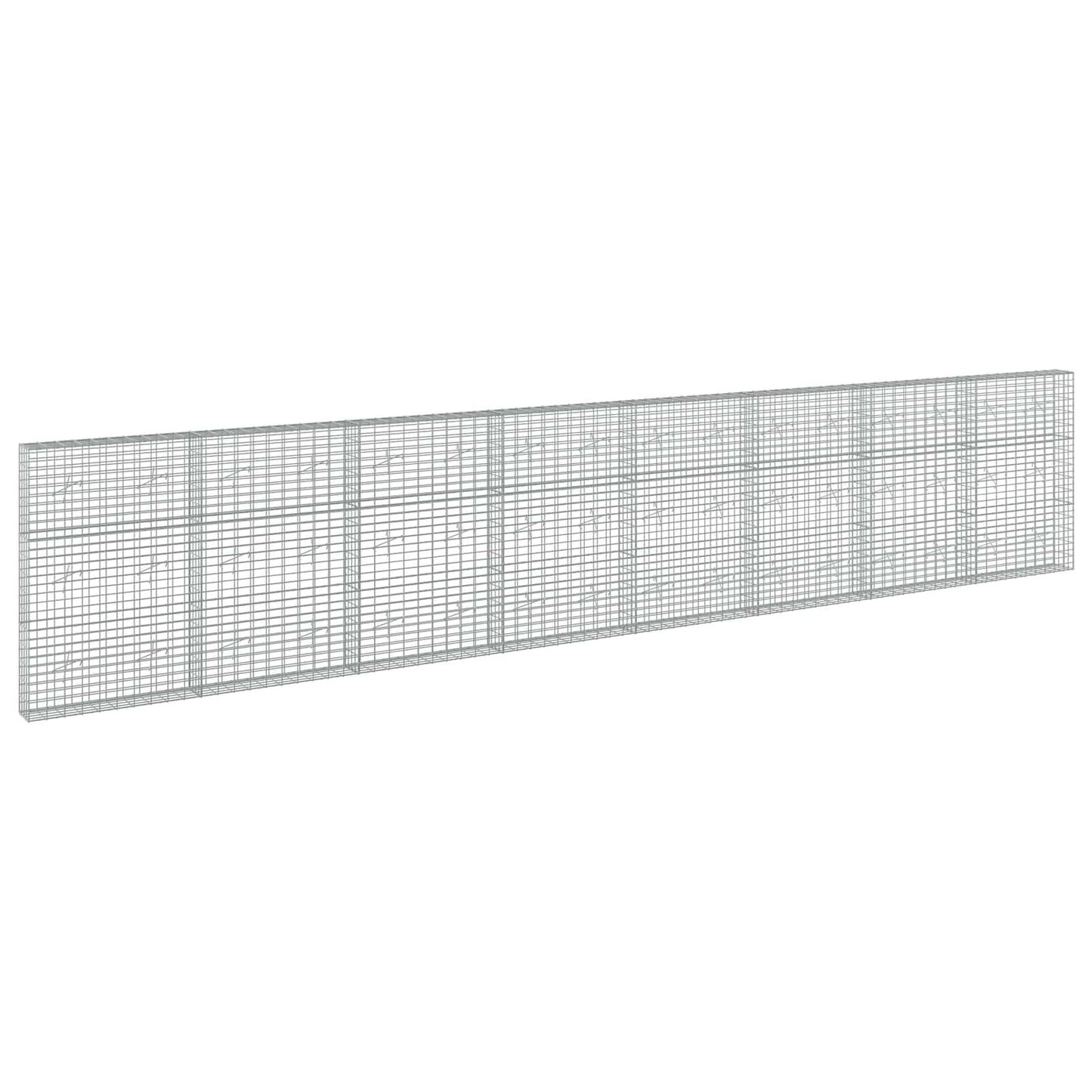 vidaXL Γκαμπιόν με σύρμα 5 mm και πλέγμα 5x10 cm 800x20x150 εκ