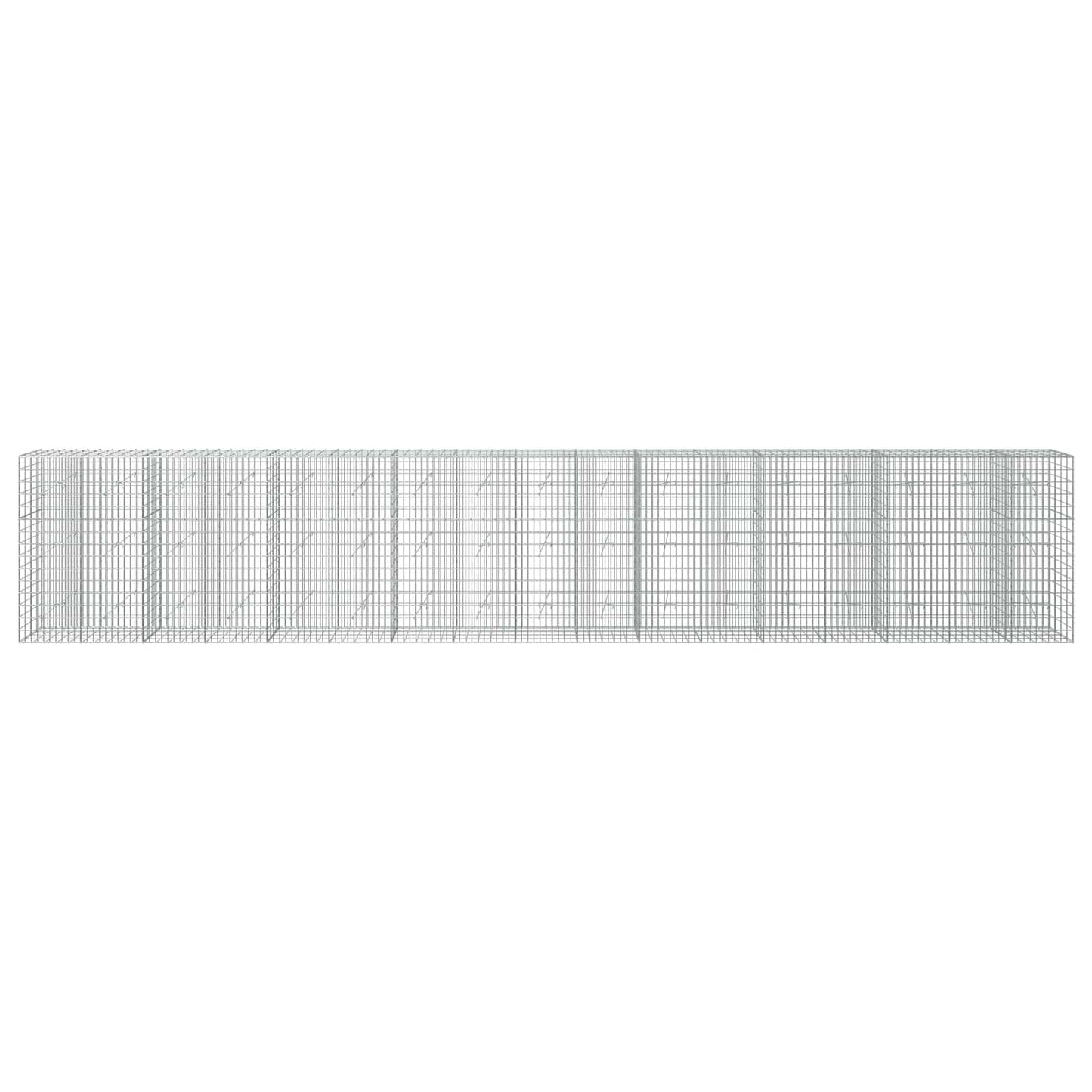 vidaXL Γκαμπιόν με σύρμα 5 mm και πλέγμα 5x10 cm 850x20x150 εκ