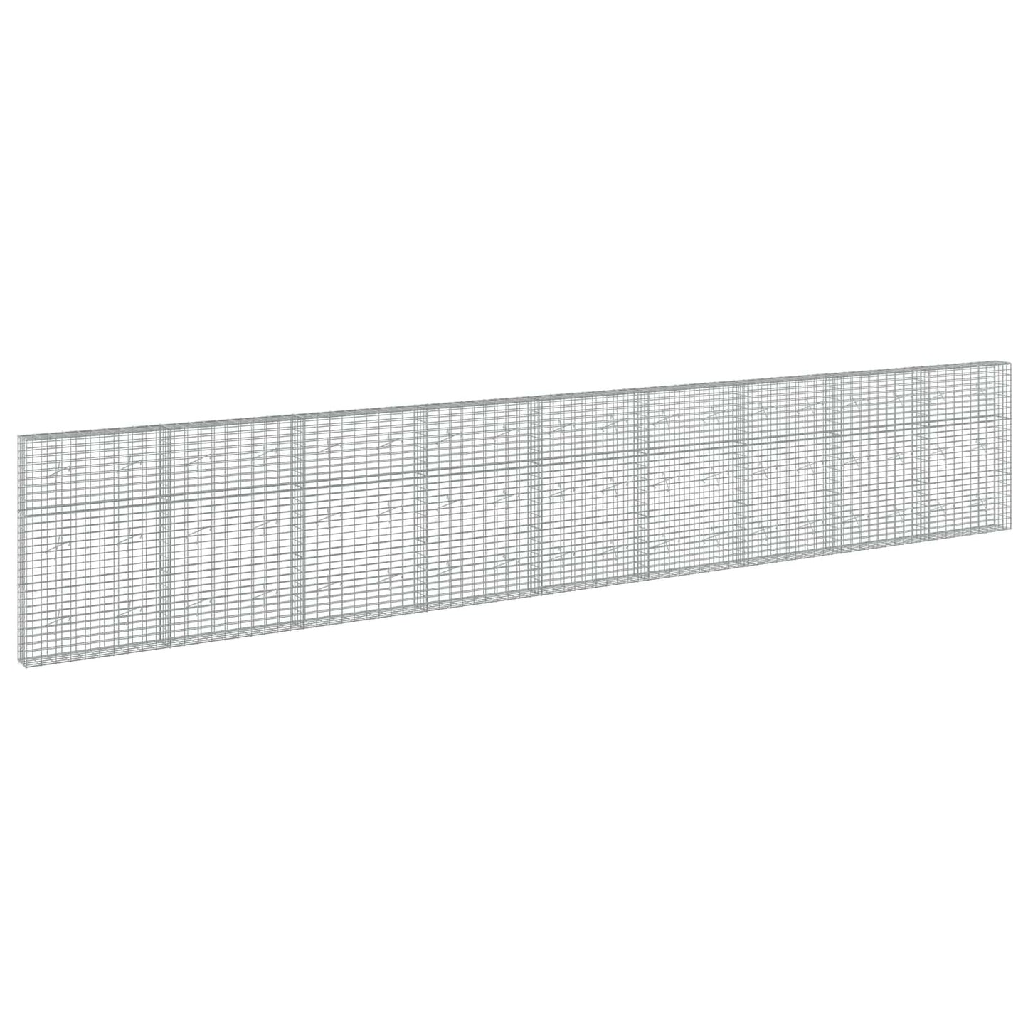 vidaXL Γκαμπιόν με σύρμα 5 mm και πλέγμα 5x10 cm 900x20x150 εκ.