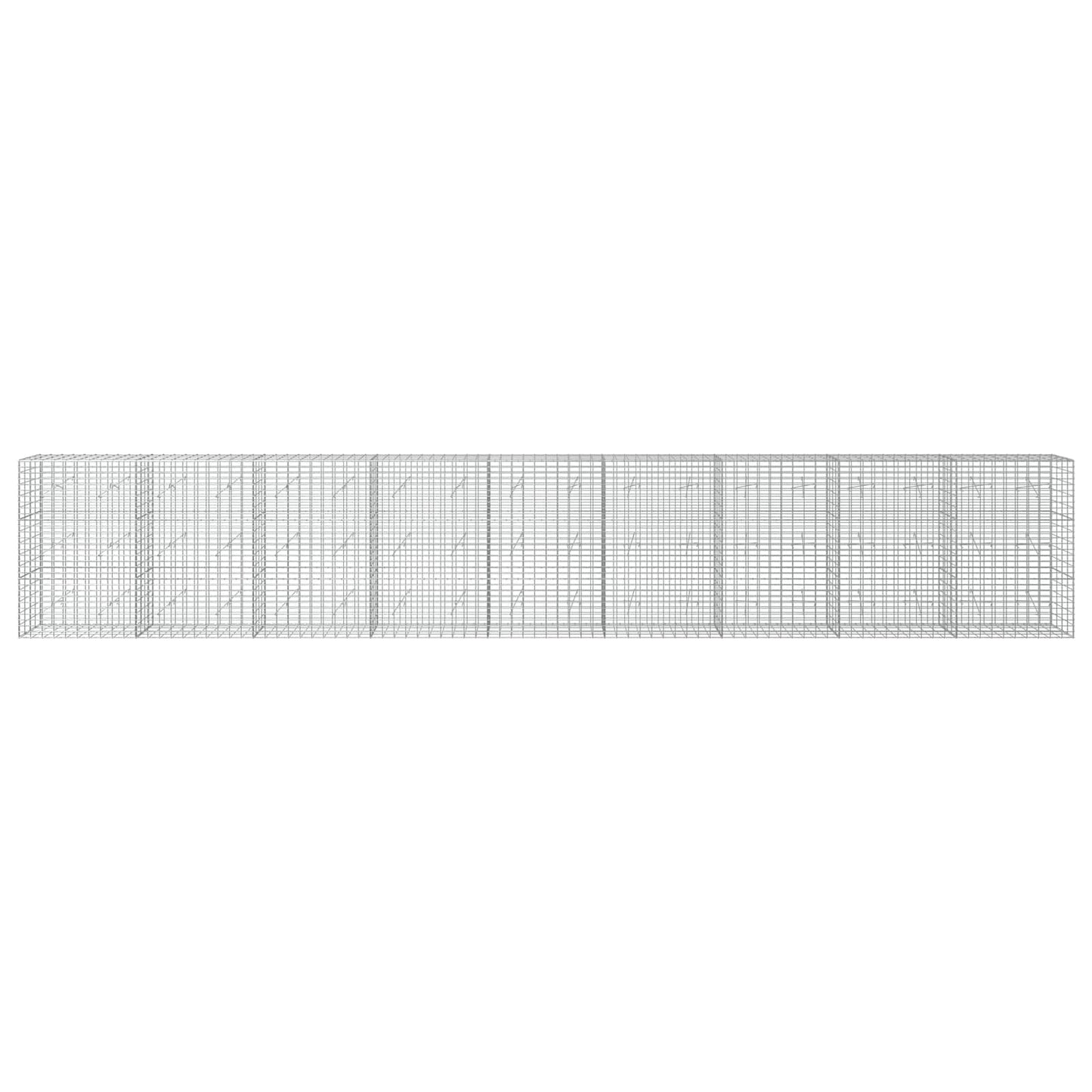 vidaXL Γκαμπιόν με σύρμα 5 mm και πλέγμα 5x10 cm 900x20x150 εκ.