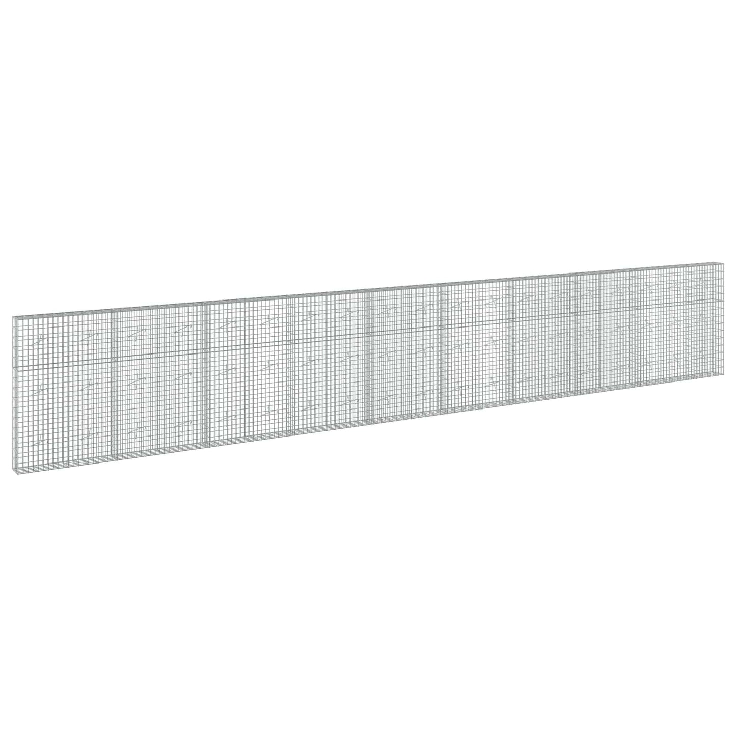 vidaXL Γκαμπιόν με σύρμα 5 mm και πλέγμα 5x10 cm 950x20x150 εκ