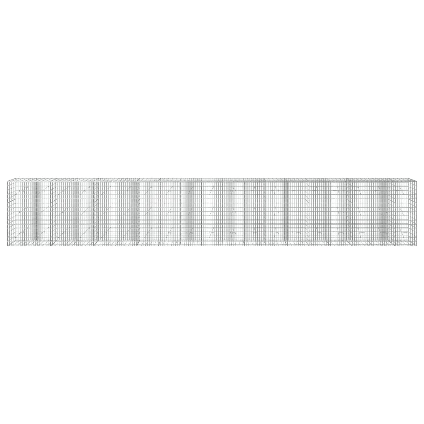vidaXL Γκαμπιόν με σύρμα 5 mm και πλέγμα 5x10 cm 950x20x150 εκ