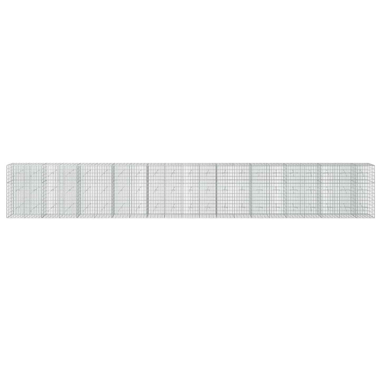 vidaXL Γκαμπιόν με σύρμα 5 mm και πλέγμα 5x10 cm 1050x20x150 εκ