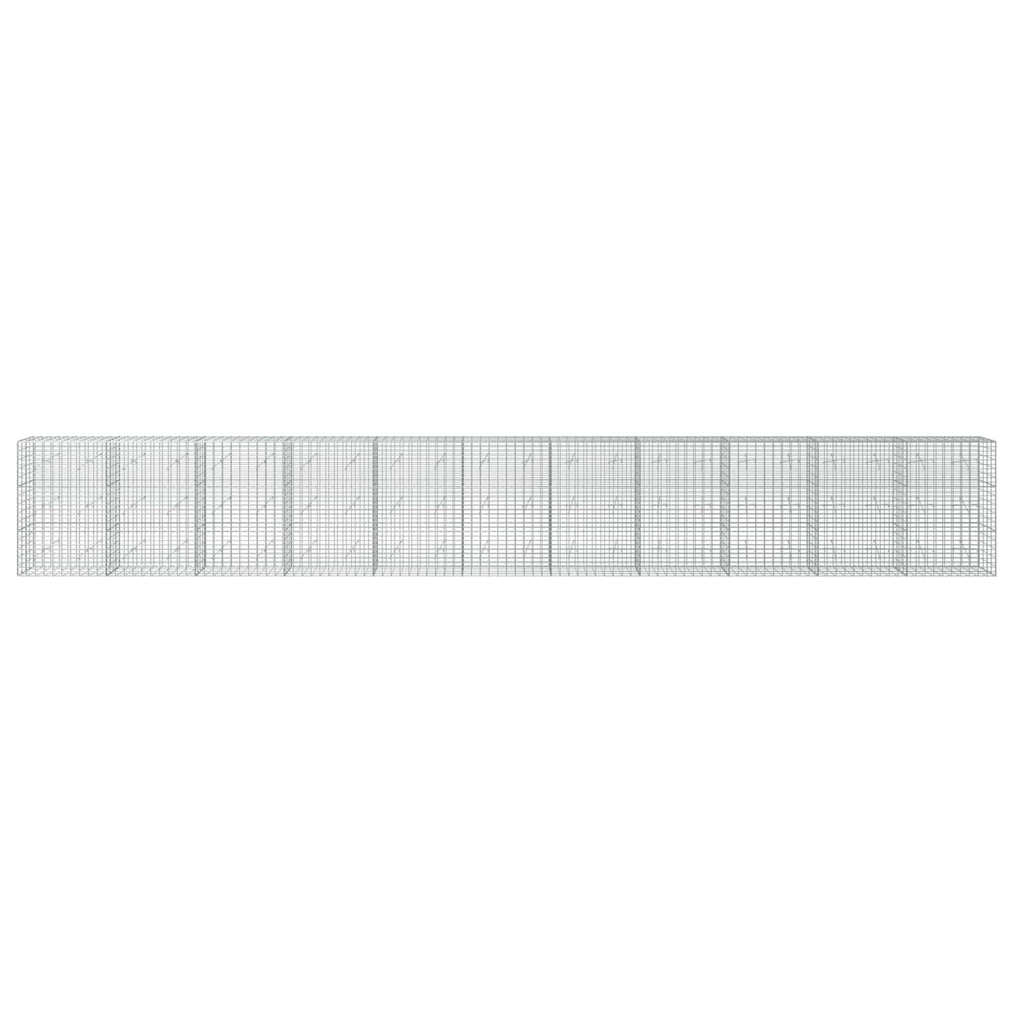 vidaXL Γκαμπιόν με σύρμα 5 mm και πλέγμα 5x10 cm 1100x20x150 εκ