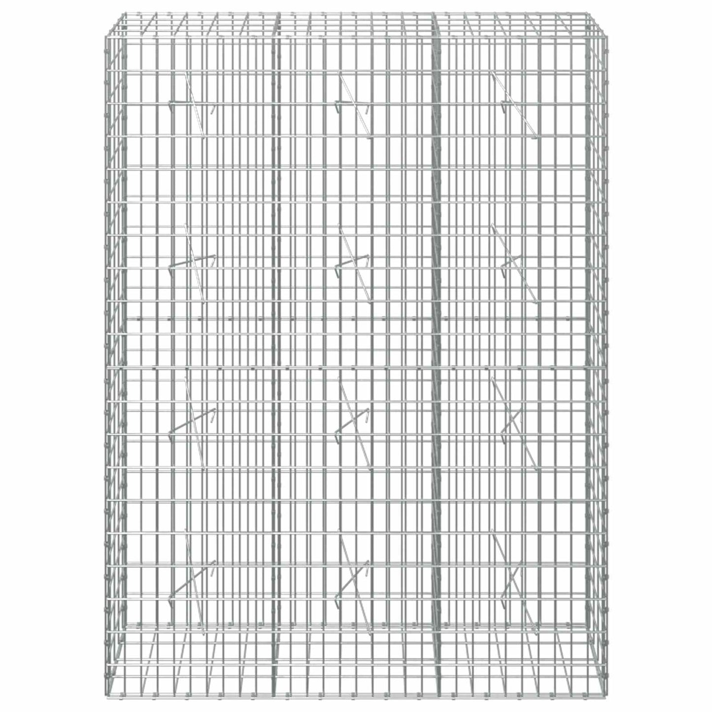 vidaXL Γκαμπιόν με σύρμα 5 mm και πλέγμα 5x10 cm 150x20x200 εκ