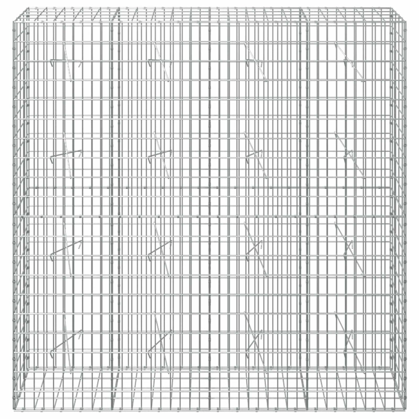 vidaXL Γκαμπιόν με σύρμα 5 mm και πλέγμα 5x10 cm 200x20x200 εκ