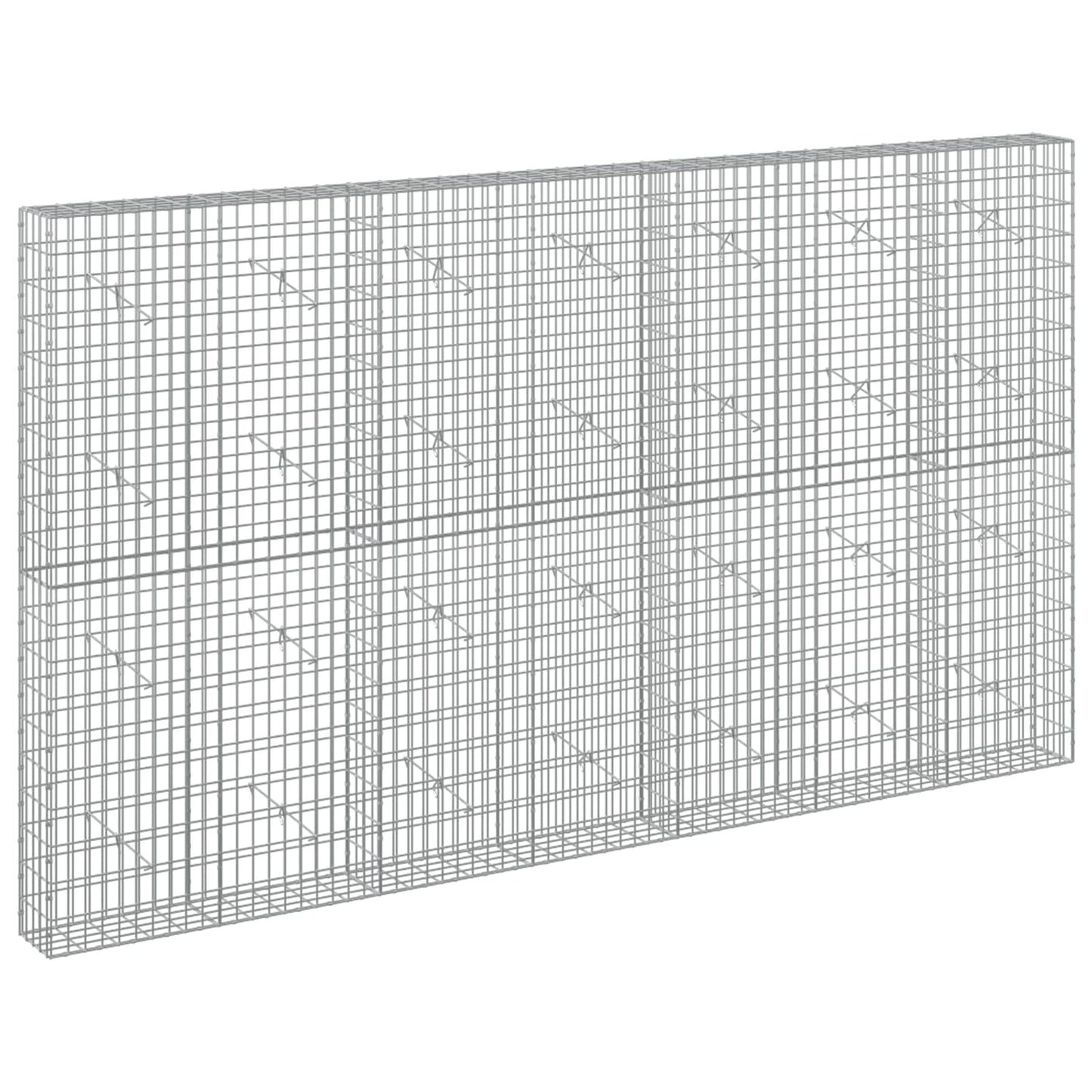 vidaXL Γκαμπιόν με σύρμα 5 mm και πλέγμα 5x10 cm 350x20x200 εκ.