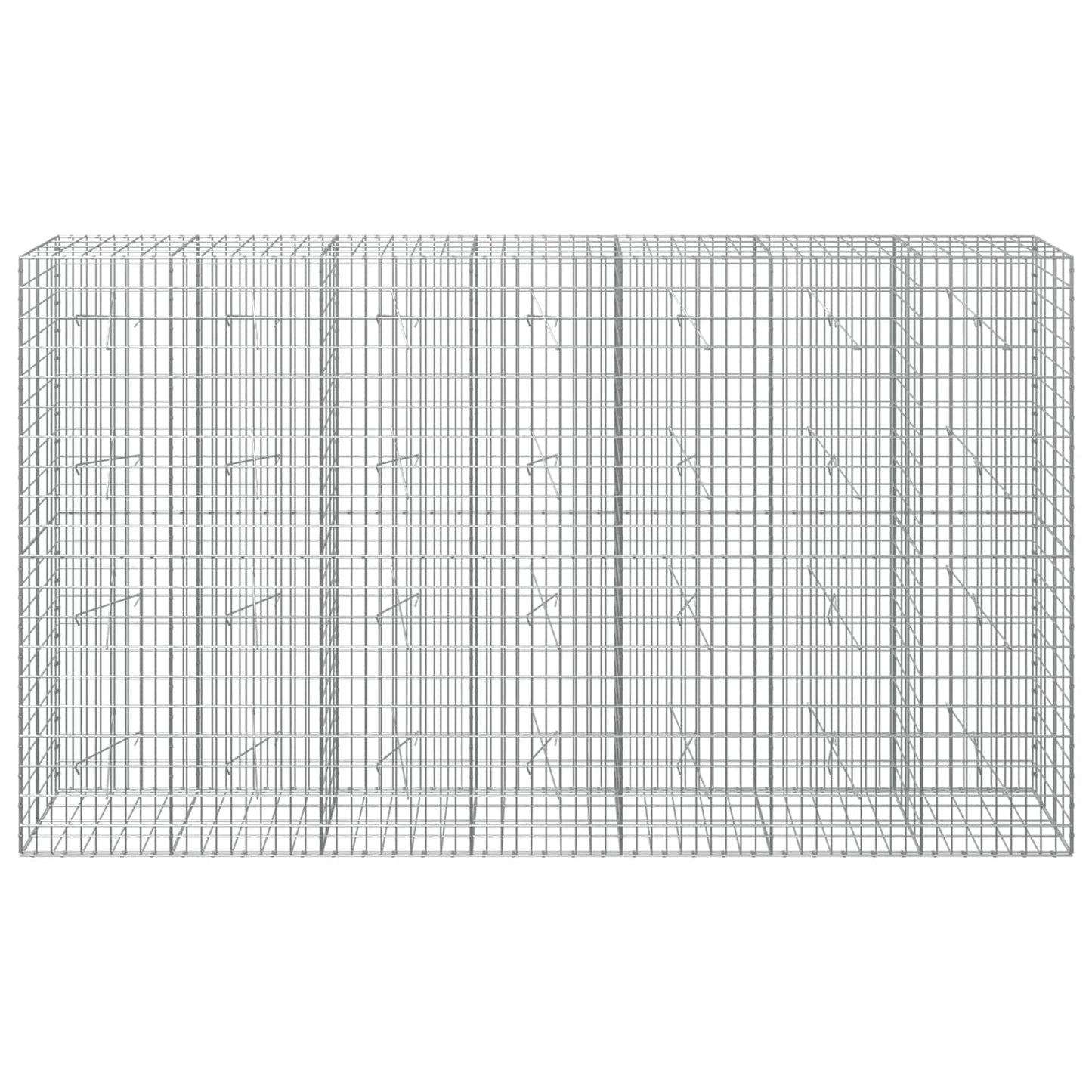vidaXL Γκαμπιόν με σύρμα 5 mm και πλέγμα 5x10 cm 350x20x200 εκ.