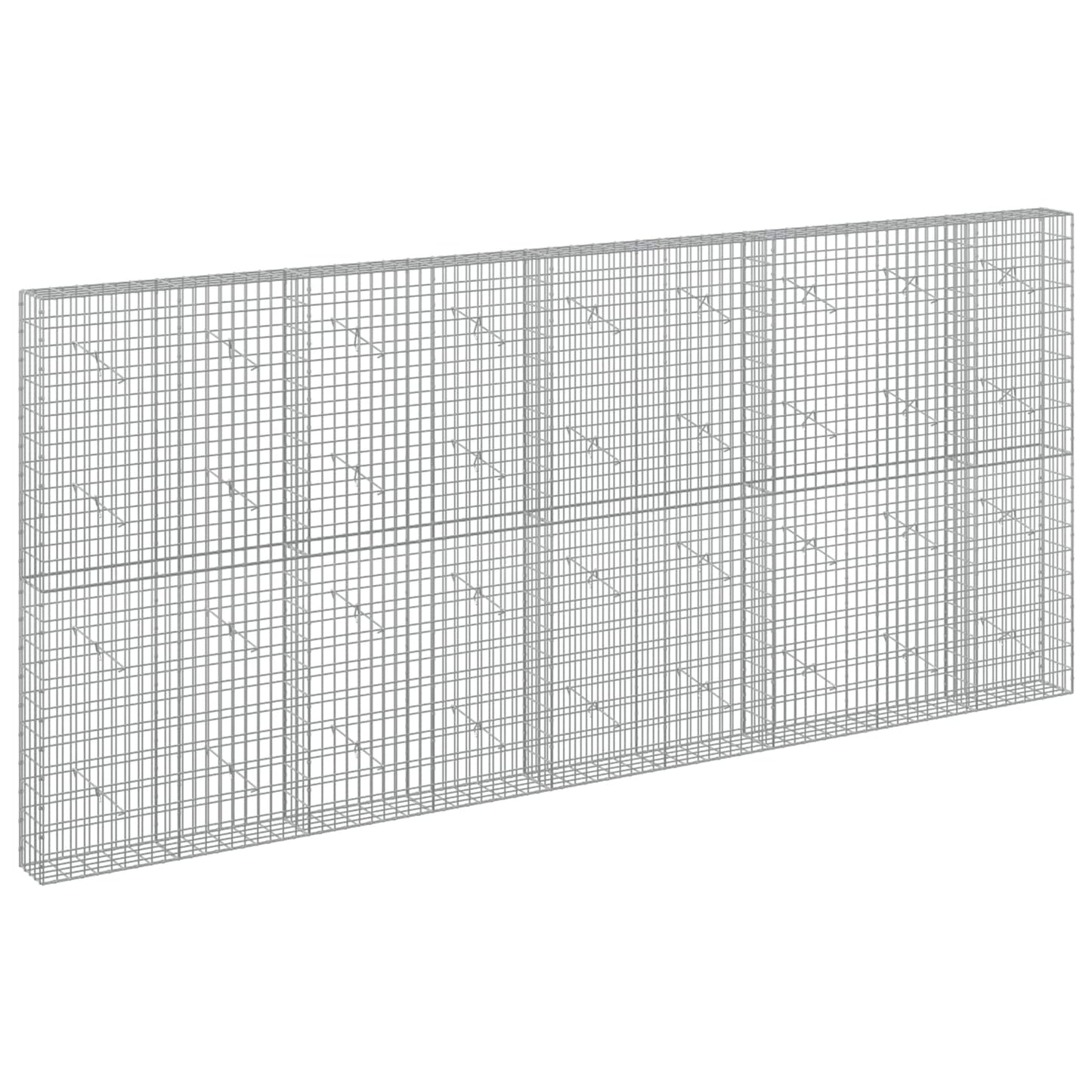 vidaXL Γκαμπιόν με σύρμα 5 mm και πλέγμα 5x10 cm 450x20x200 εκ