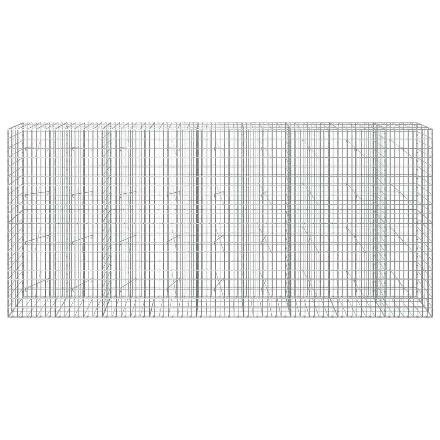 vidaXL Γκαμπιόν με σύρμα 5 mm και πλέγμα 5x10 cm 450x20x200 εκ
