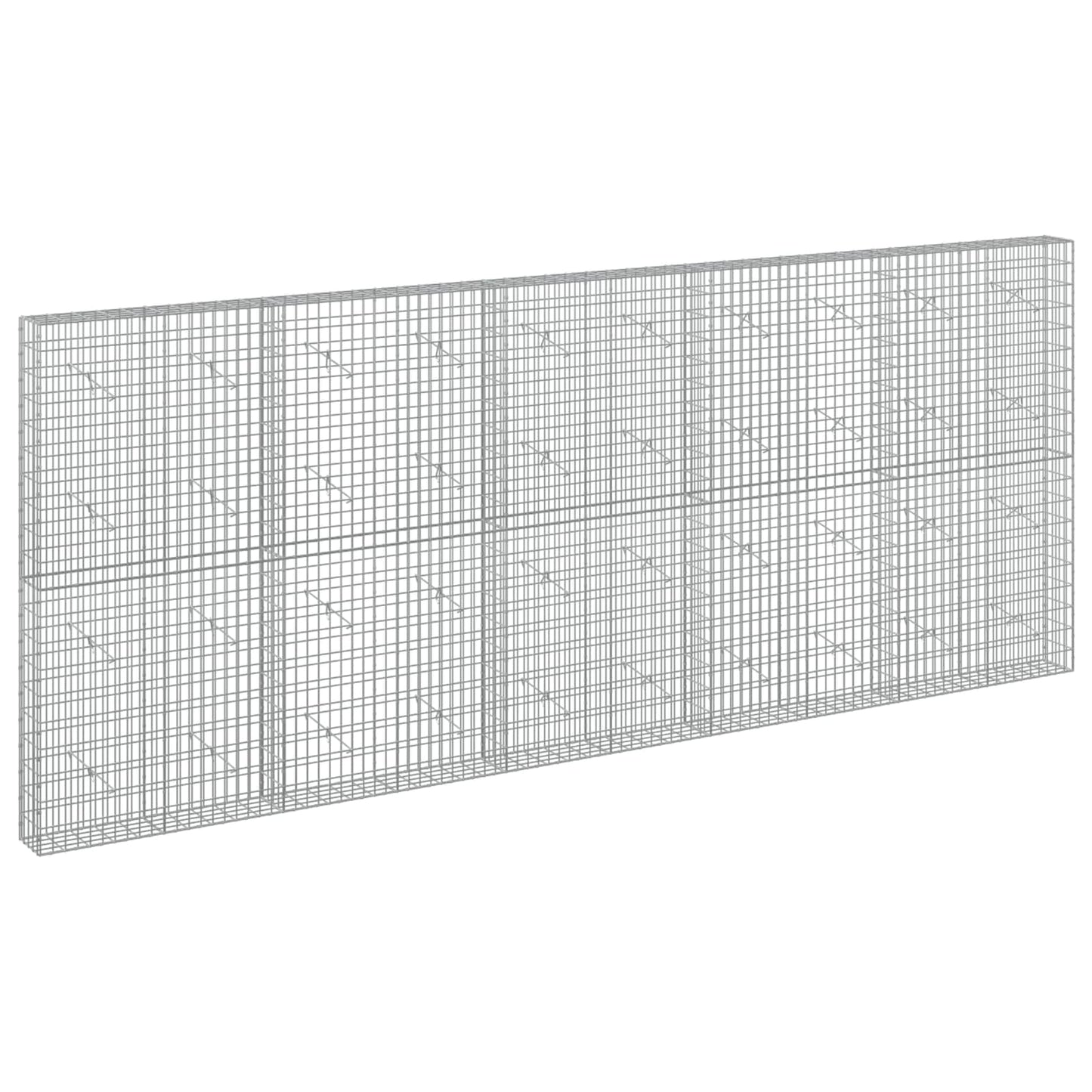 vidaXL Γκαμπιόν με σύρμα 5 mm και πλέγμα 5x10 cm 500x20x200 εκ