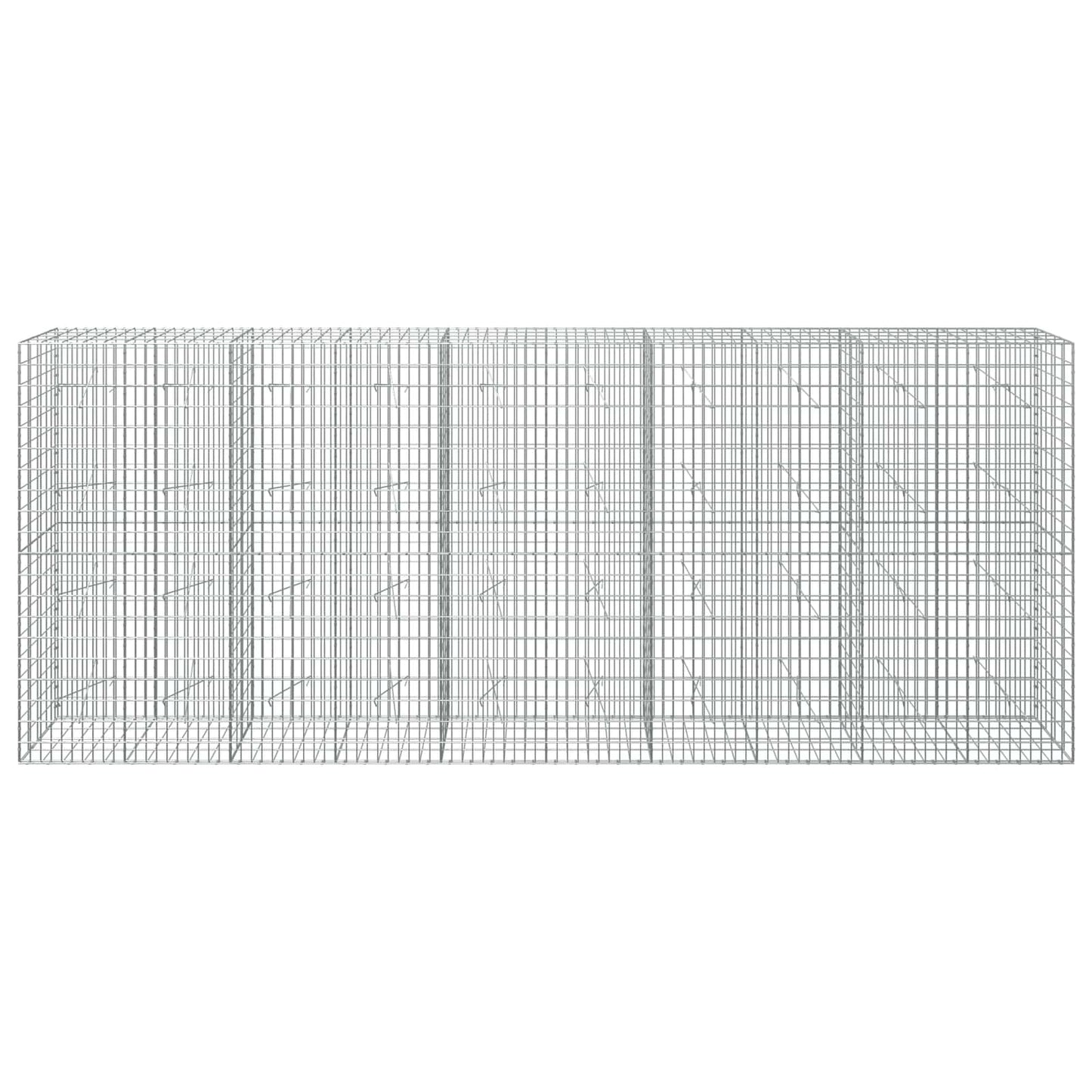 vidaXL Γκαμπιόν με σύρμα 5 mm και πλέγμα 5x10 cm 500x20x200 εκ