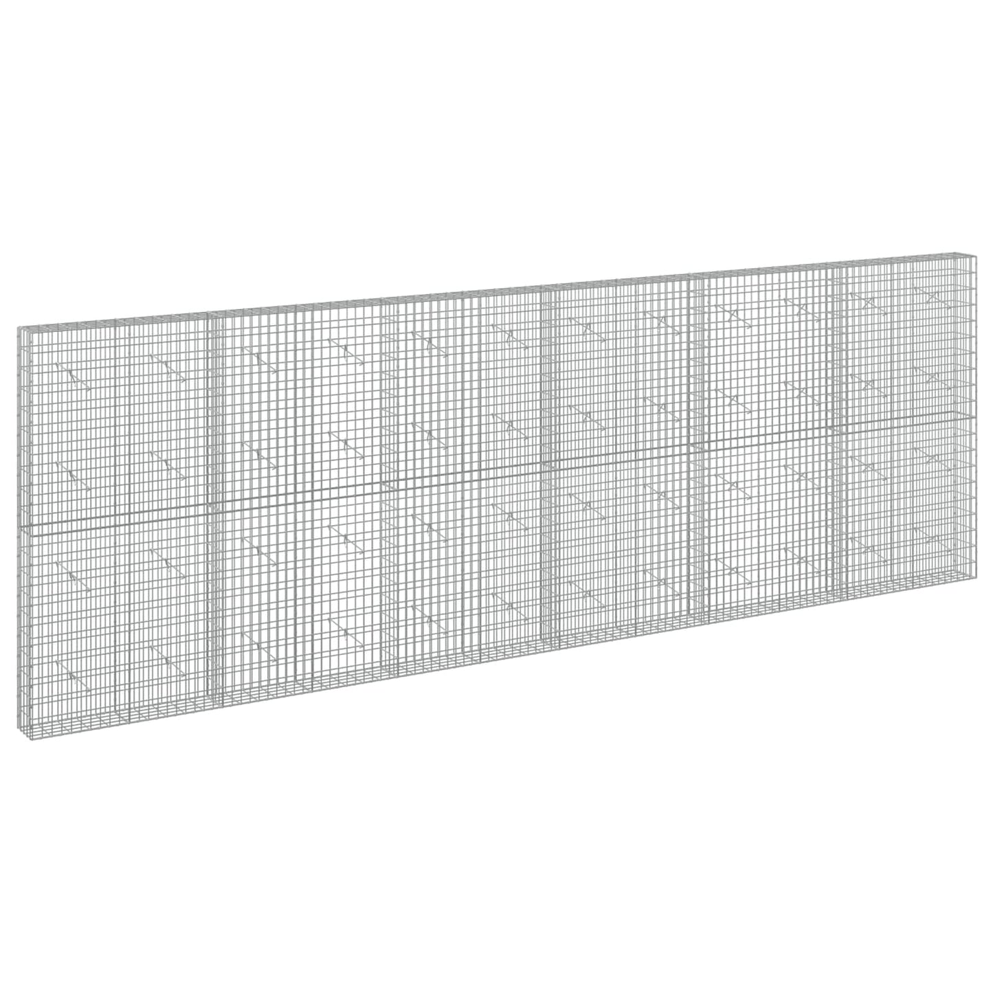 vidaXL Γκαμπιόν με σύρμα 5 mm και πλέγμα 5x10 cm 600x20x200 εκ