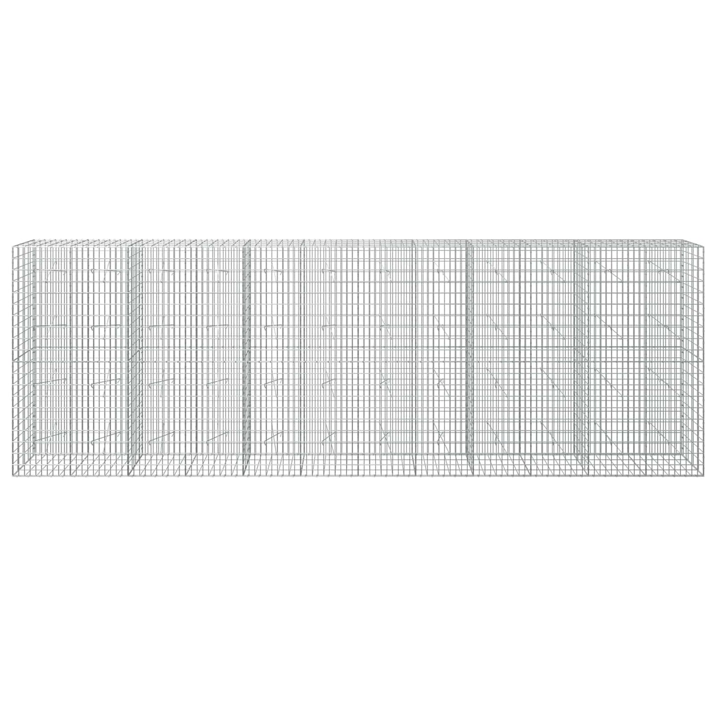 vidaXL Γκαμπιόν με σύρμα 5 mm και πλέγμα 5x10 cm 600x20x200 εκ