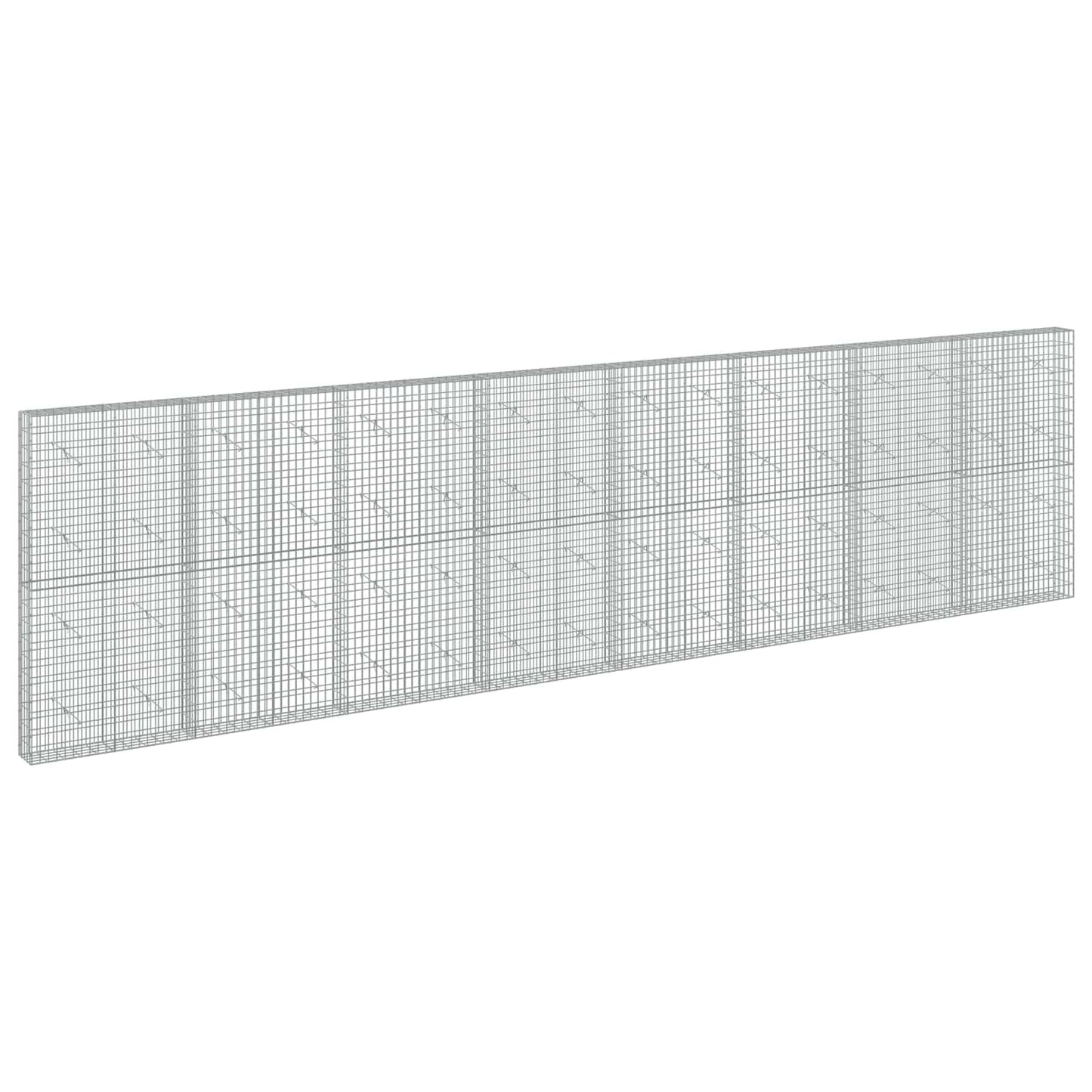 vidaXL Γκαμπιόν με σύρμα 5 mm και πλέγμα 5x10 cm 800x20x200 εκ.