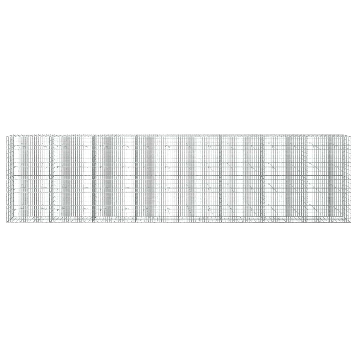vidaXL Γκαμπιόν με σύρμα 5 mm και πλέγμα 5x10 cm 800x20x200 εκ.